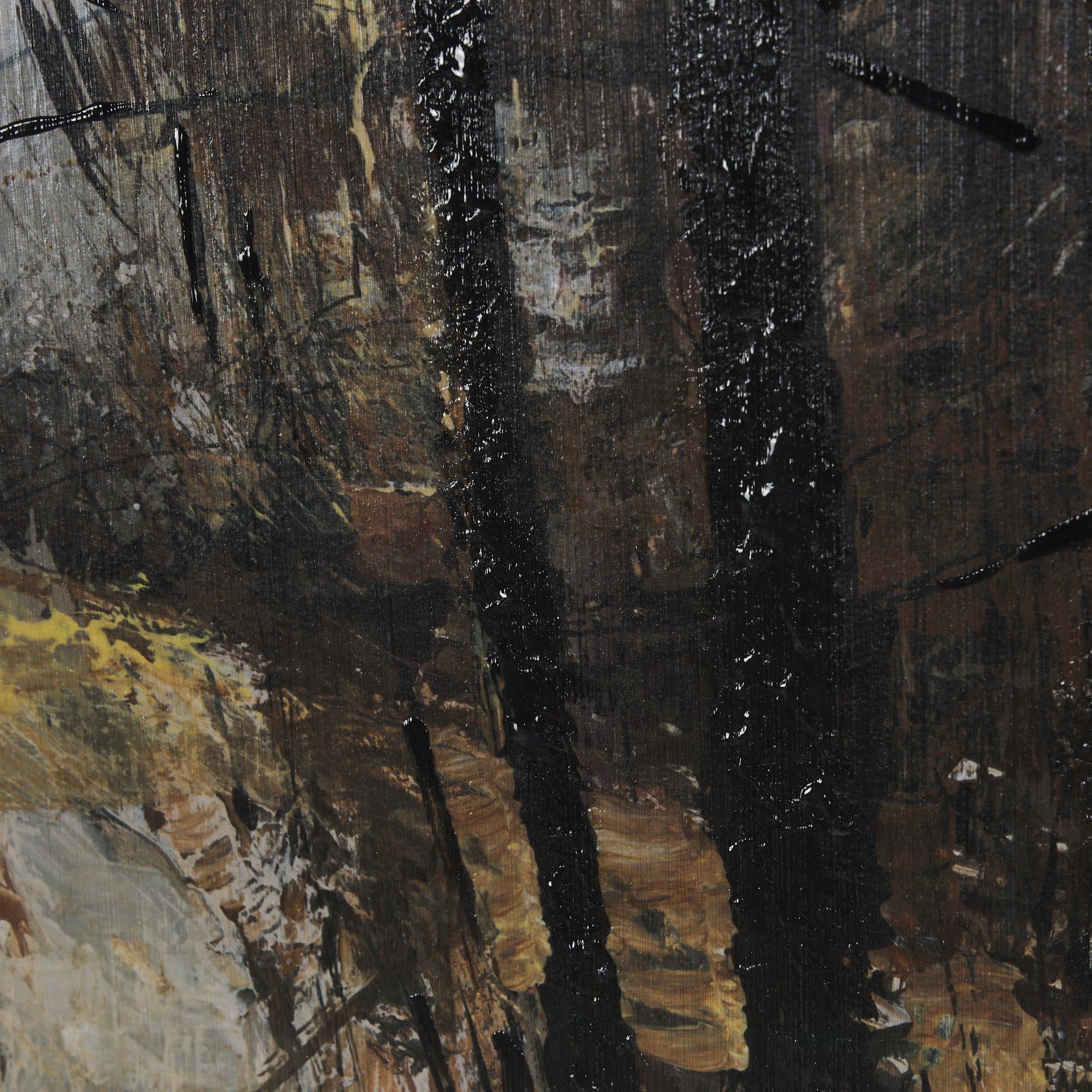 Forest View II by Mercana Studio a Hand Embellished Textured Framed Art Print Matted under Glass — product photograph