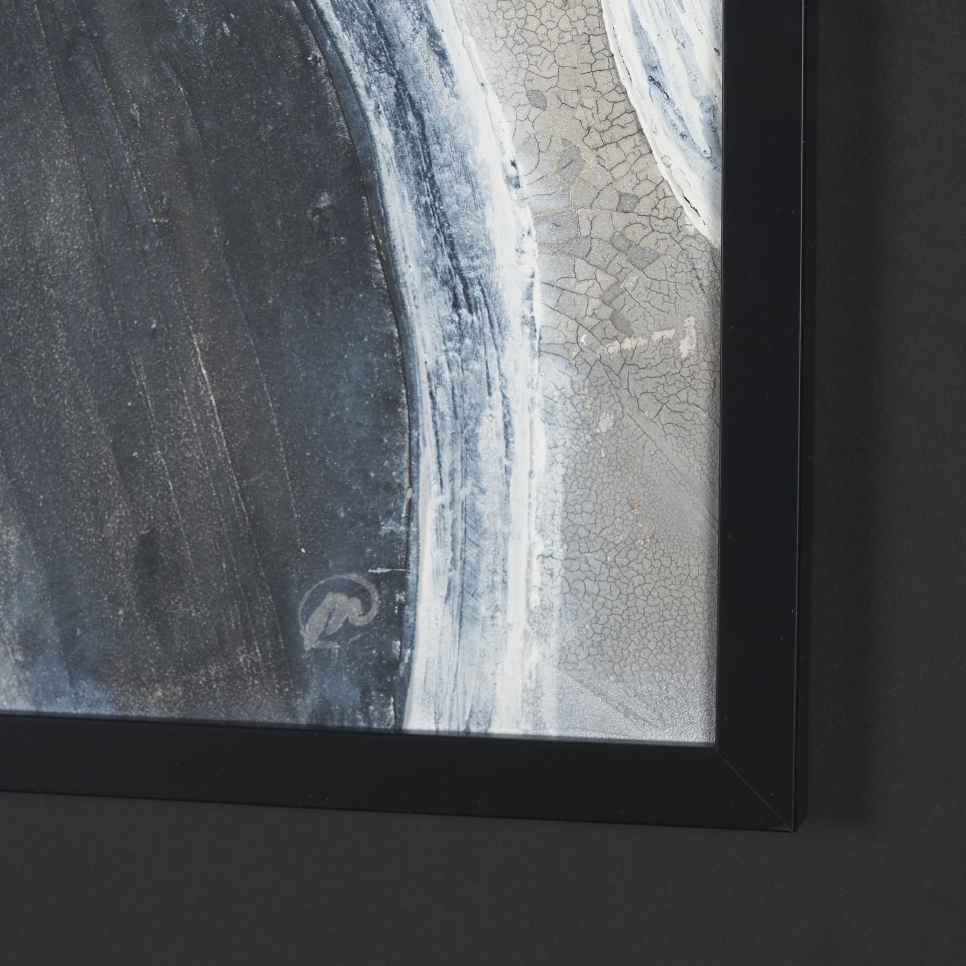 Contrasting Paths II by Studio M a handmade Original Framed 3D Textured Artwork under Glass — product photograph
