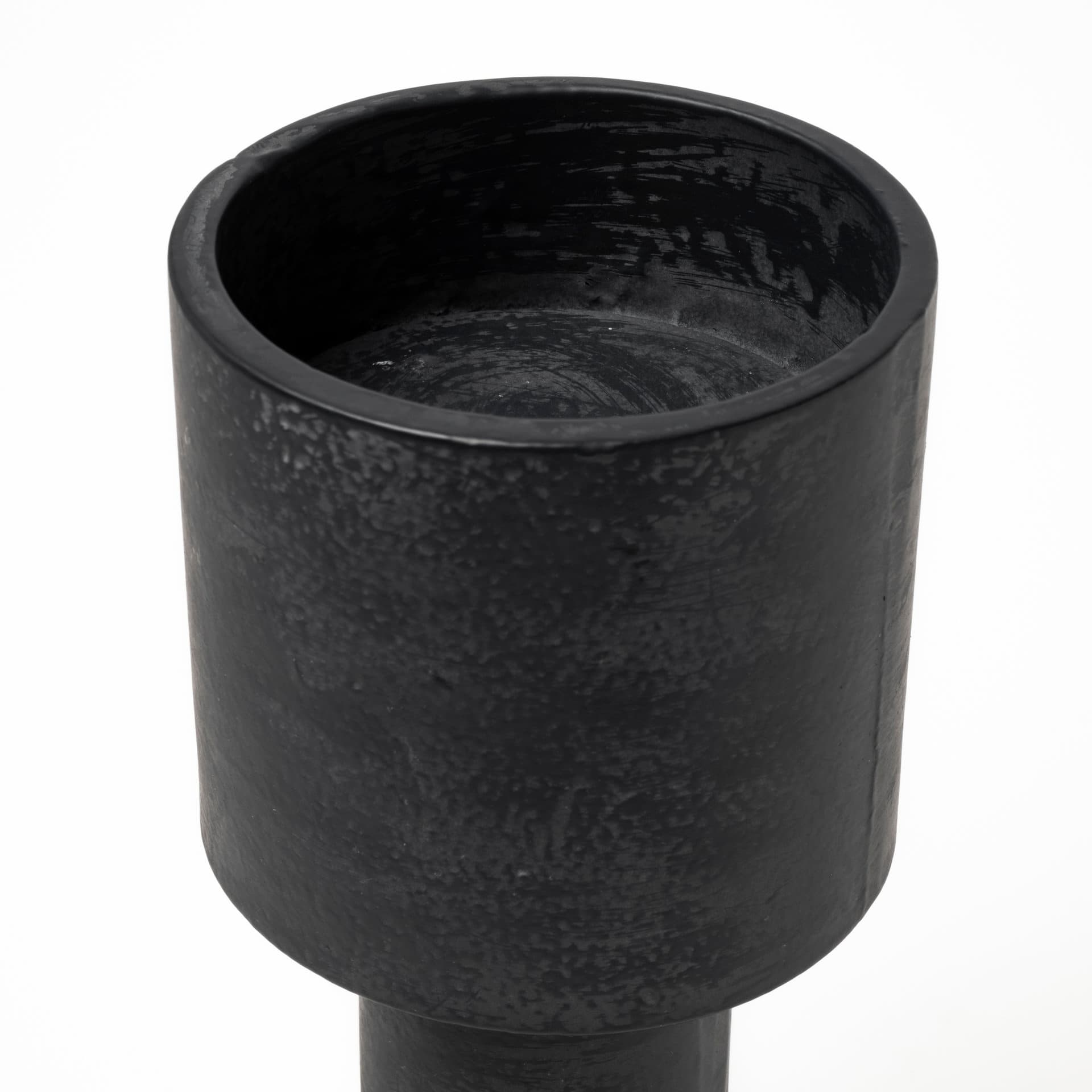 Bolton I 3.9L x 3.9W x 10.6H Black Metal Table Candle Holders — product photograph