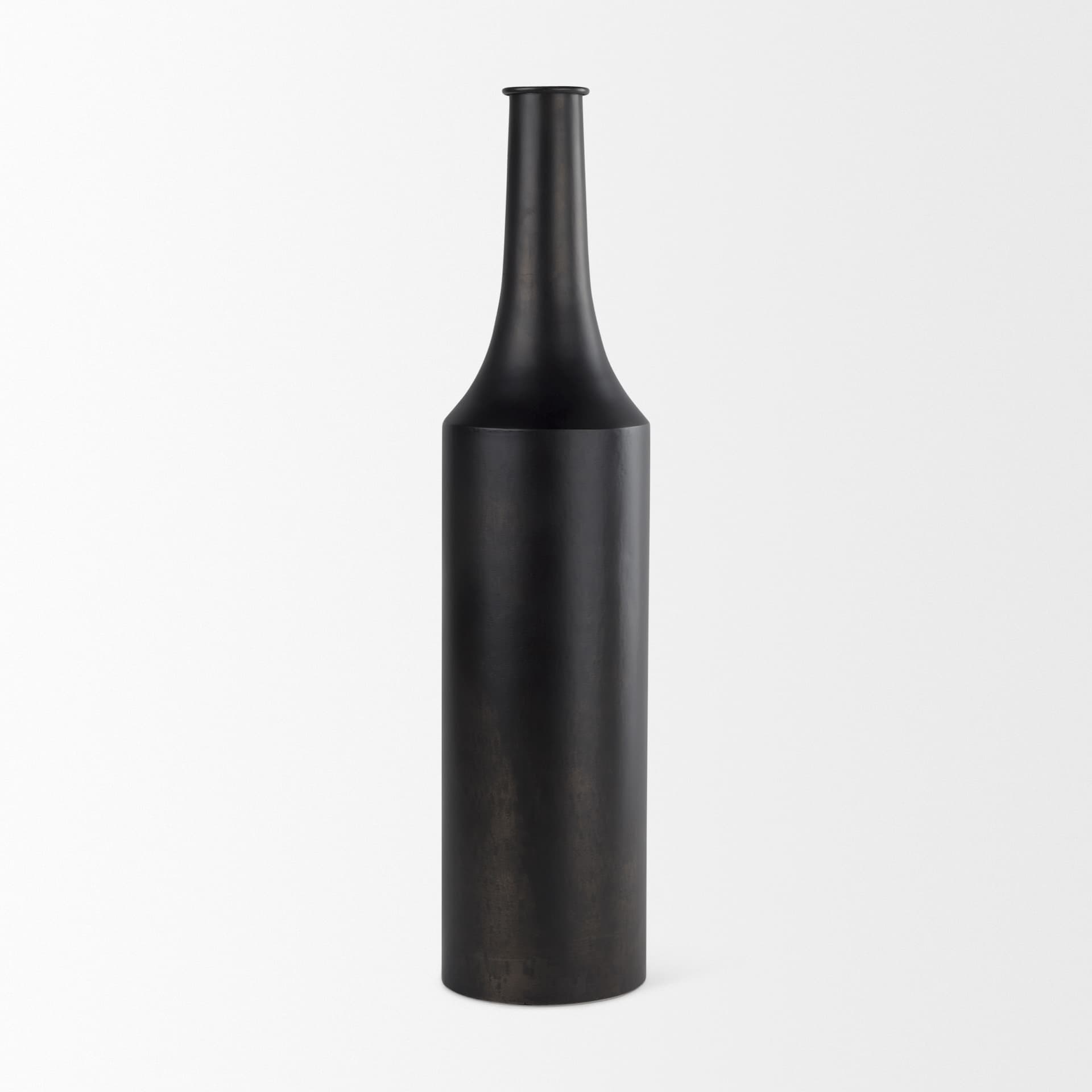 Aubrey Large 24.0H Black Iron Flower Vase — product photograph