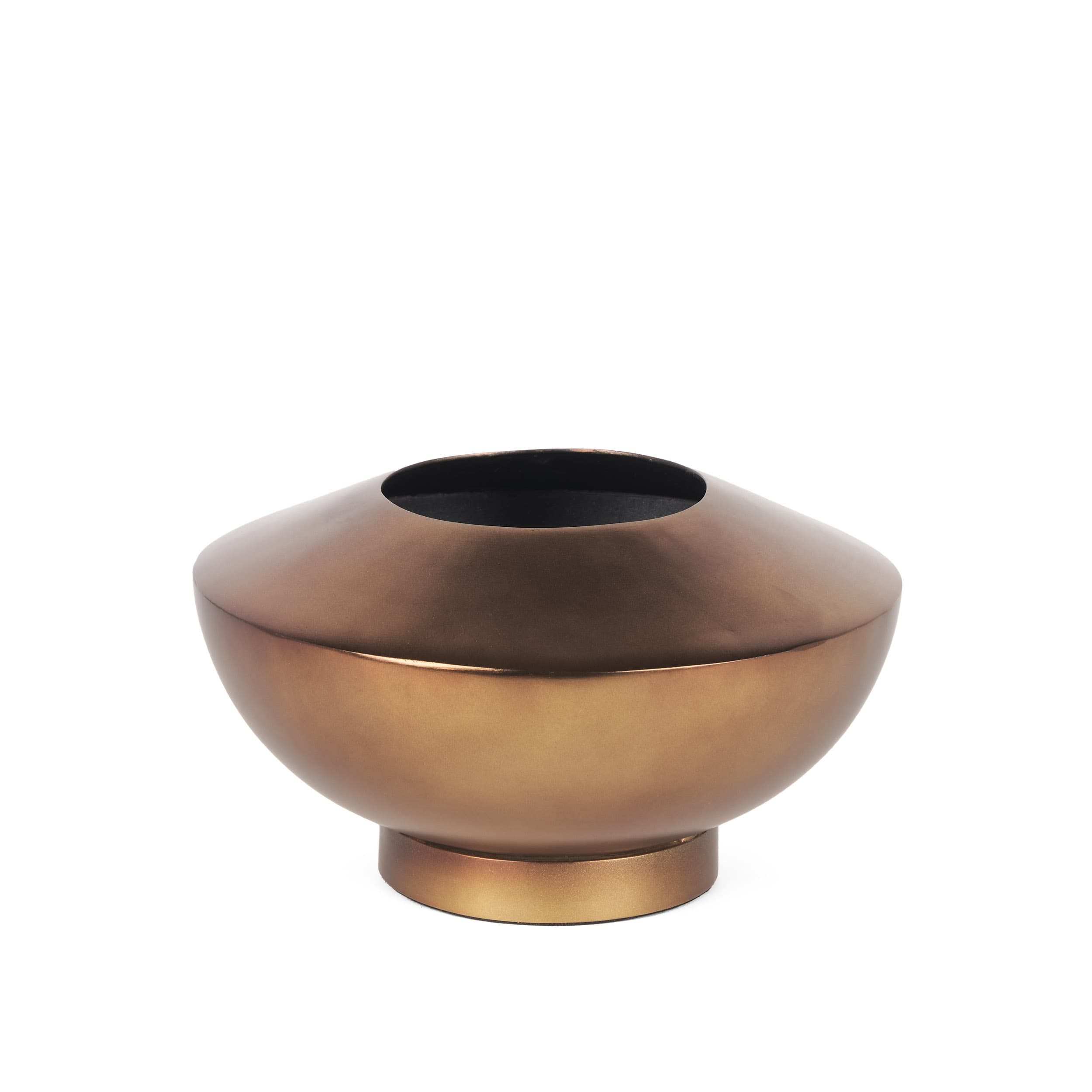 Quiana Medium Textured Gold Metal Vase — product photograph