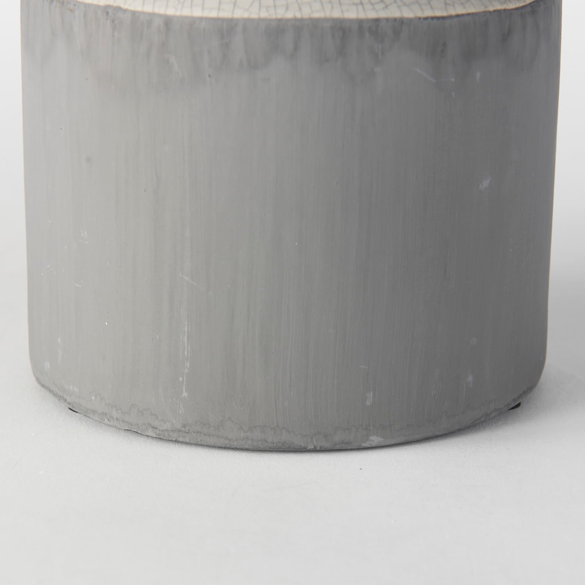 Burton 14.2H Medium Two Tone Gray Ceramic Jug Vase — product photograph