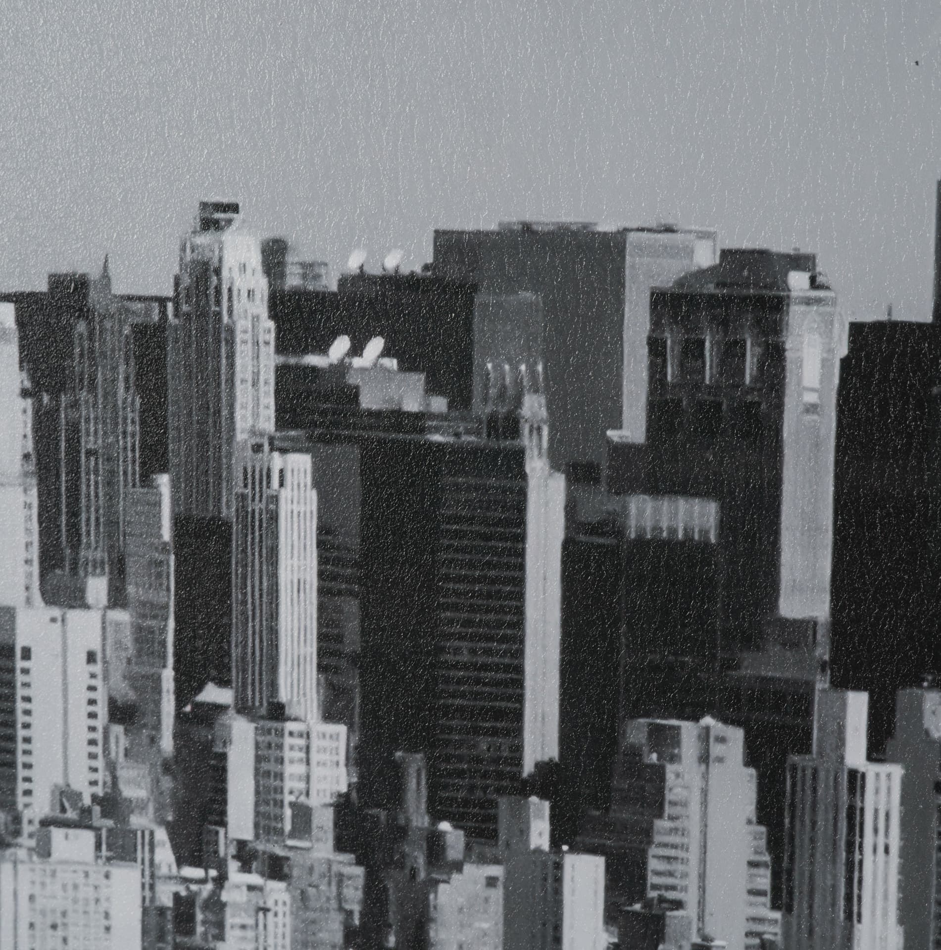Midtown Manhattan Skyline (Set of 3) by Richard Silver Textured Framed Art Print Matted under Glass — product photograph