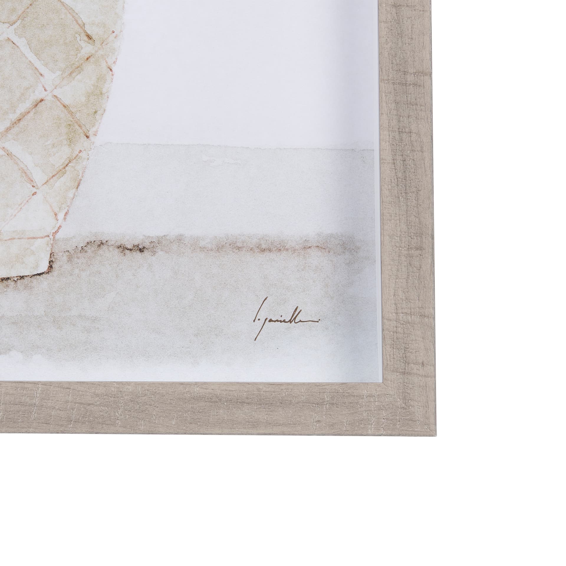 Boho BranchesII by Mercana Studio a Hand Embellished Textured Framed Art Print Matted under Glass — product photograph