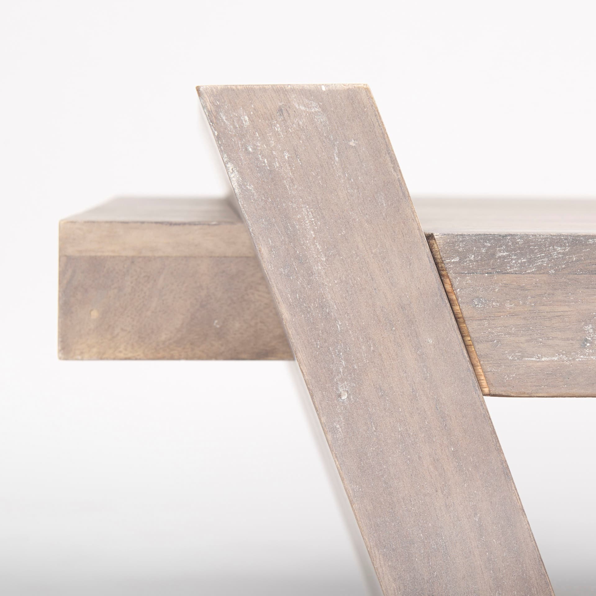 Elaine 59x36 Brown Solid Wood Top & Base Coffee Table — product photograph