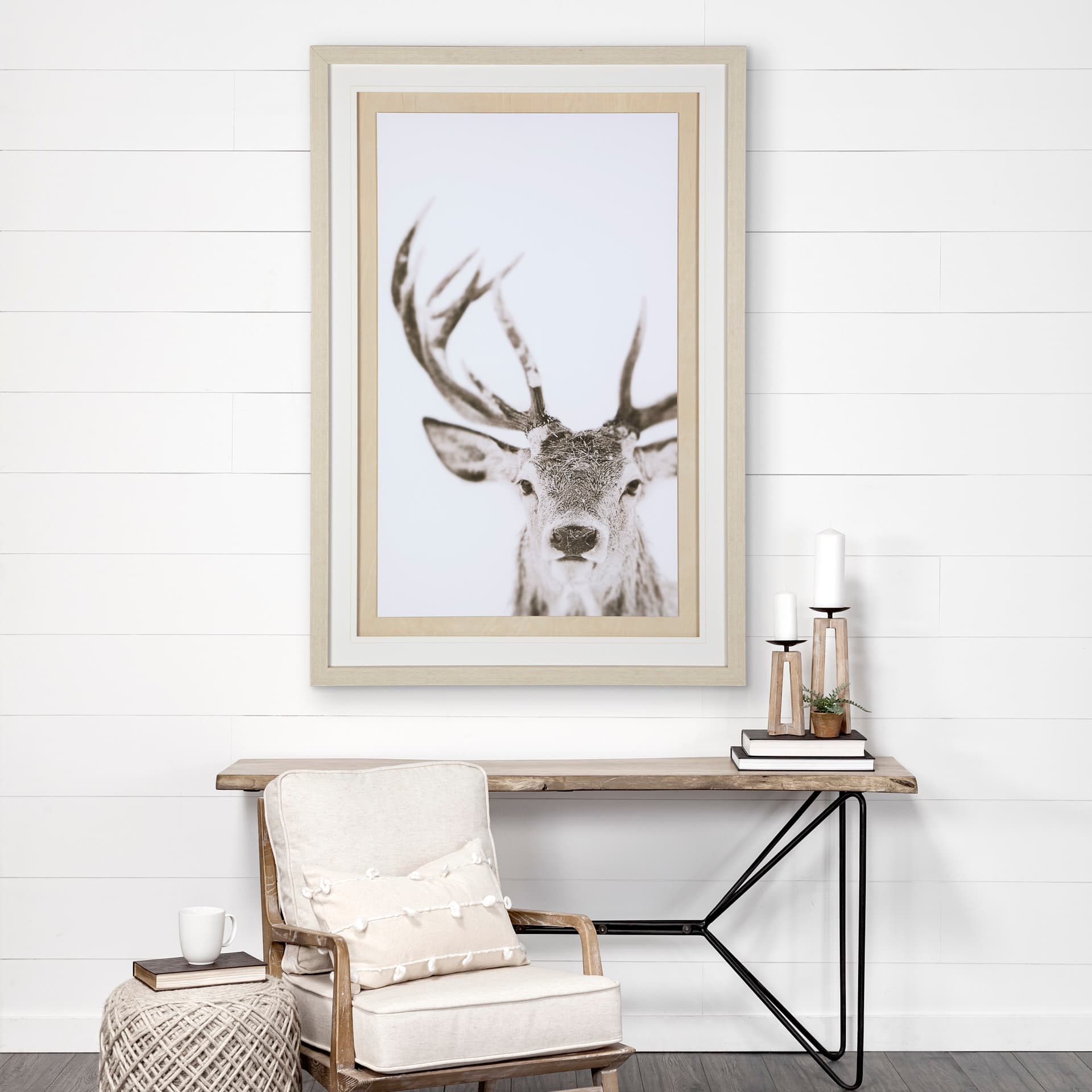 Ciervo 1 by THE Studio a Framed Photo Art Print Matted under Glass — in a styled room