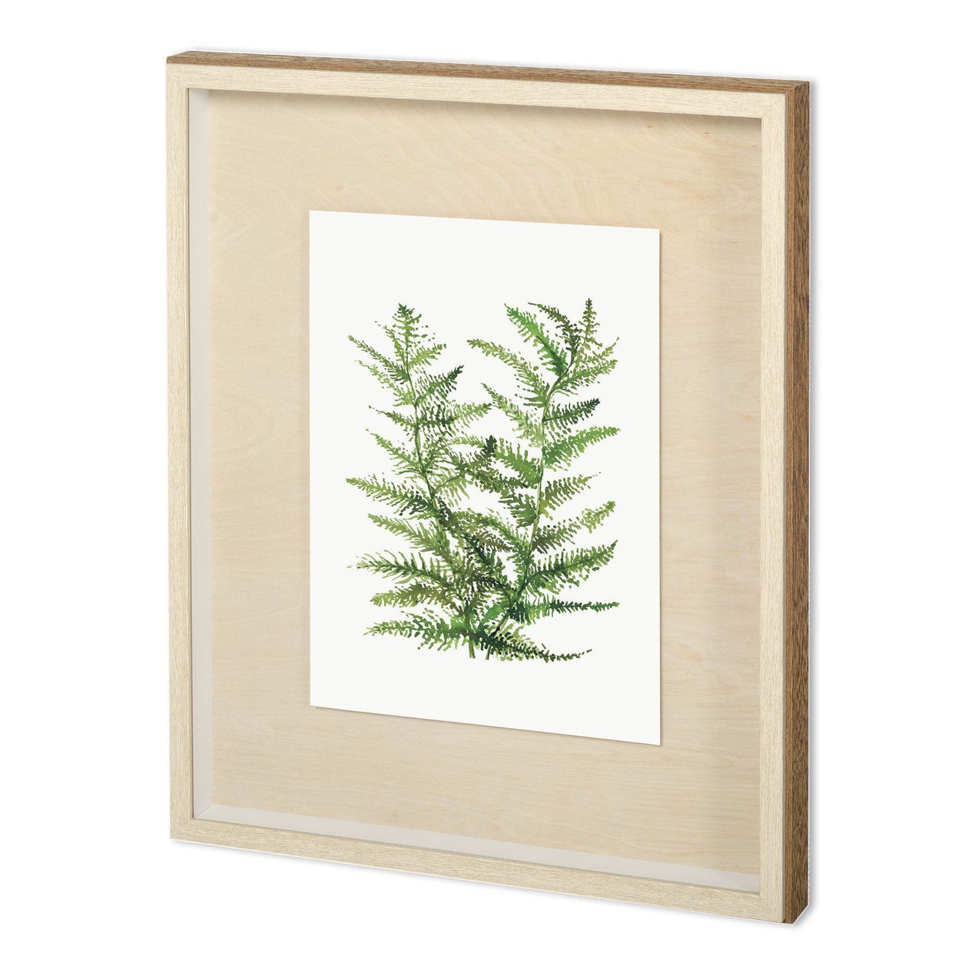 WILD GREENS II by MEYERS a Framed Art Print Matted under Glass — product photograph