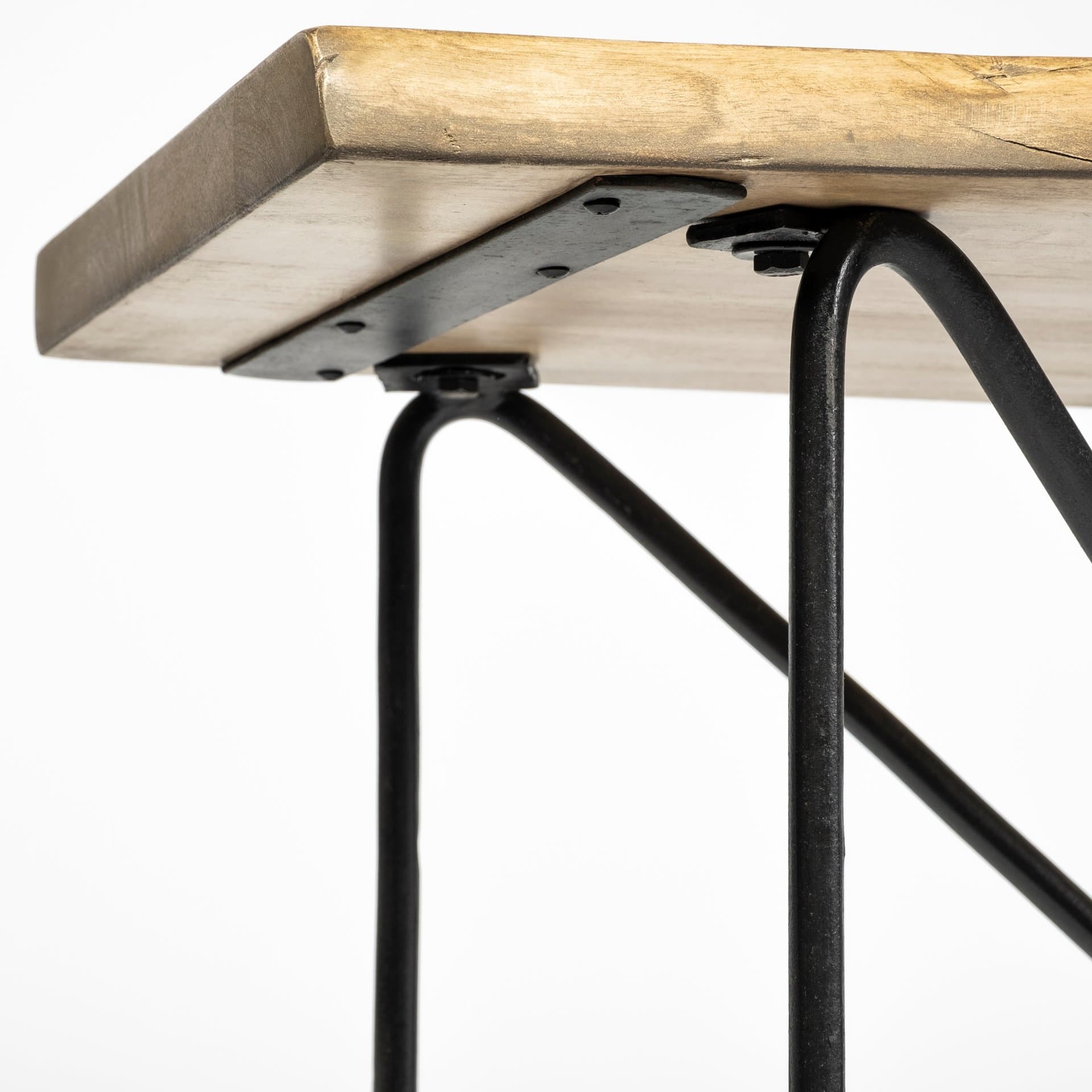 Papillion I 66L x 16W Blonde Wood and Iron Console Table — product photograph