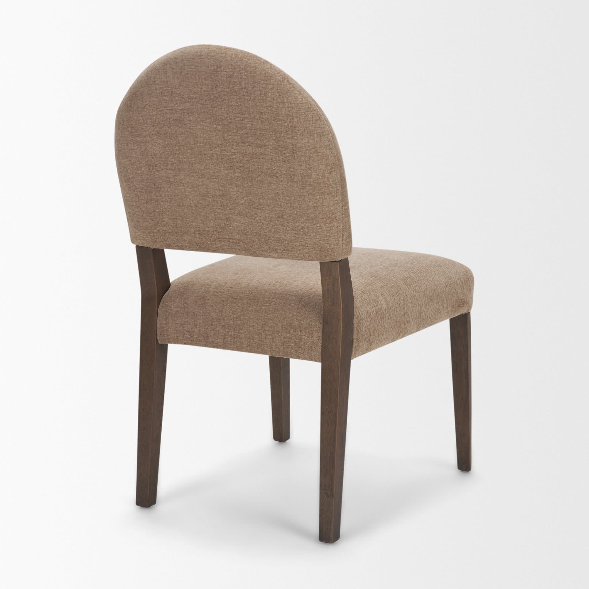 Martie Rounded Back Dining Side Chair | Fabric w/ Wood — product photograph