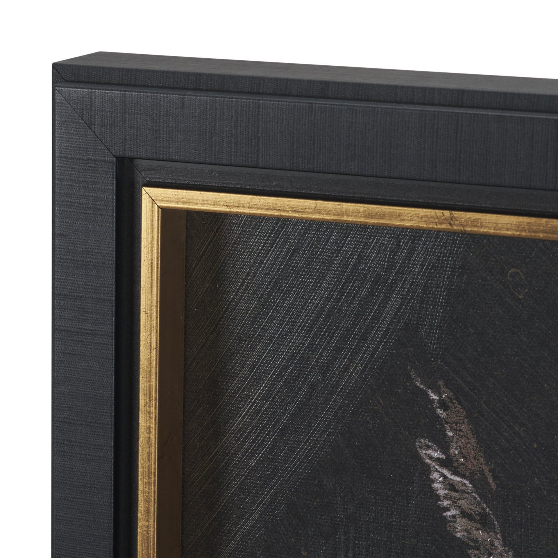 Golden Grasses I by Mercana Studio Hand Embelished Textured Framed Artwork Matted — product photograph