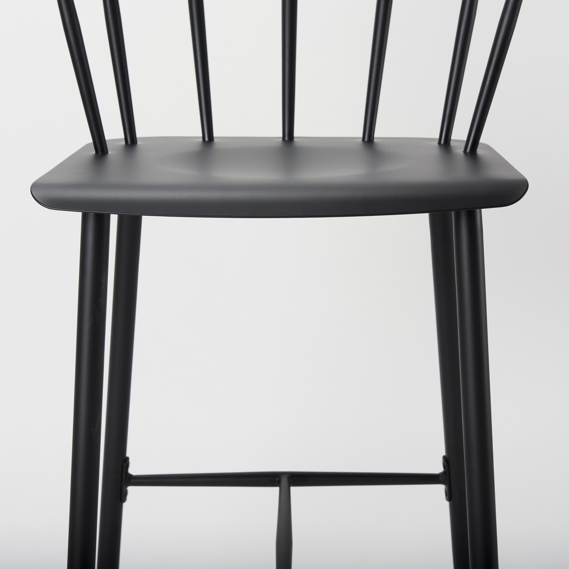 Colin Backless 42.1in Seat Counter Stool | Black Metal w/ Arm — product photograph