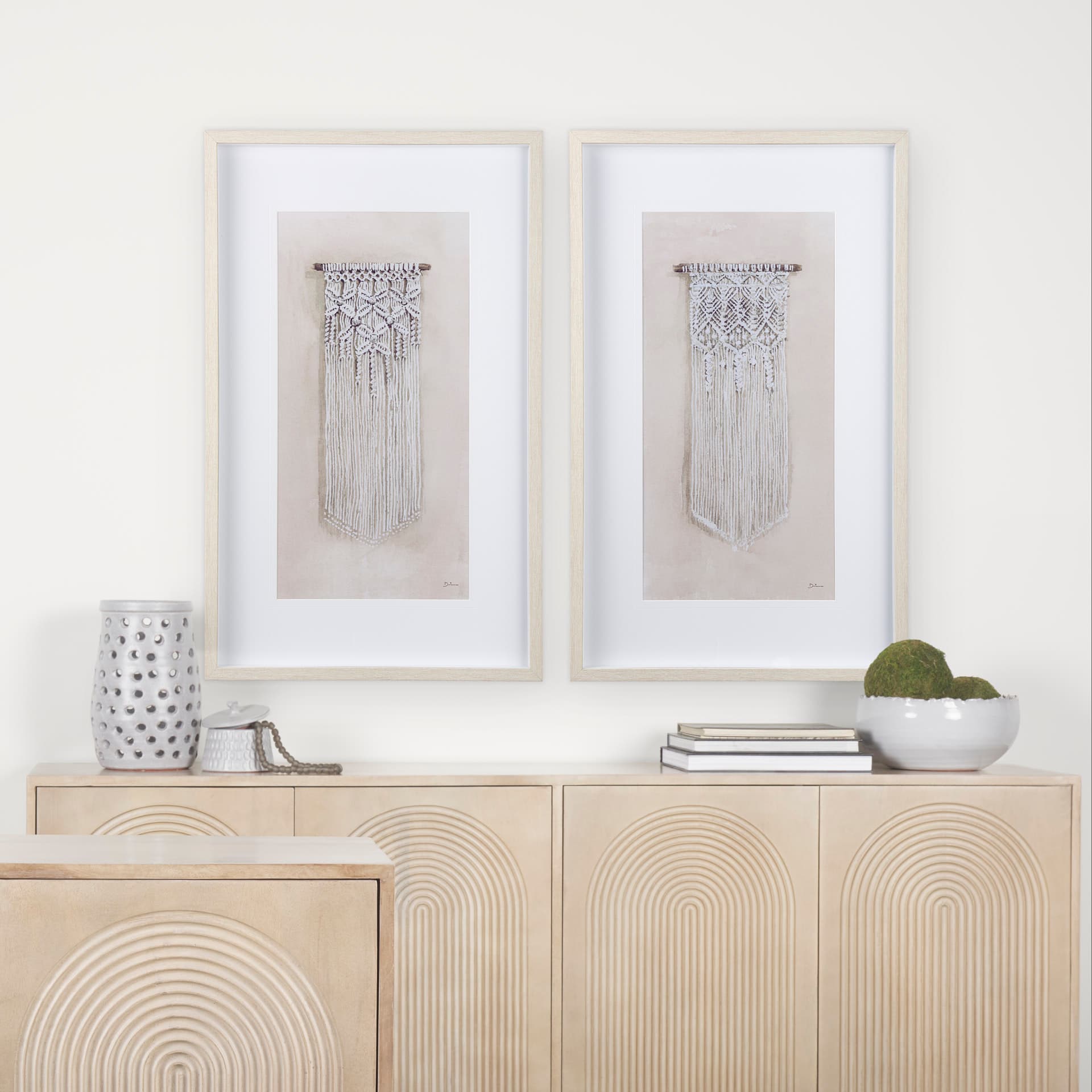 Dream Weaver I by Mercana Studio a Hand Embellished Textured Framed Art Print Matted under Glass — in a styled room