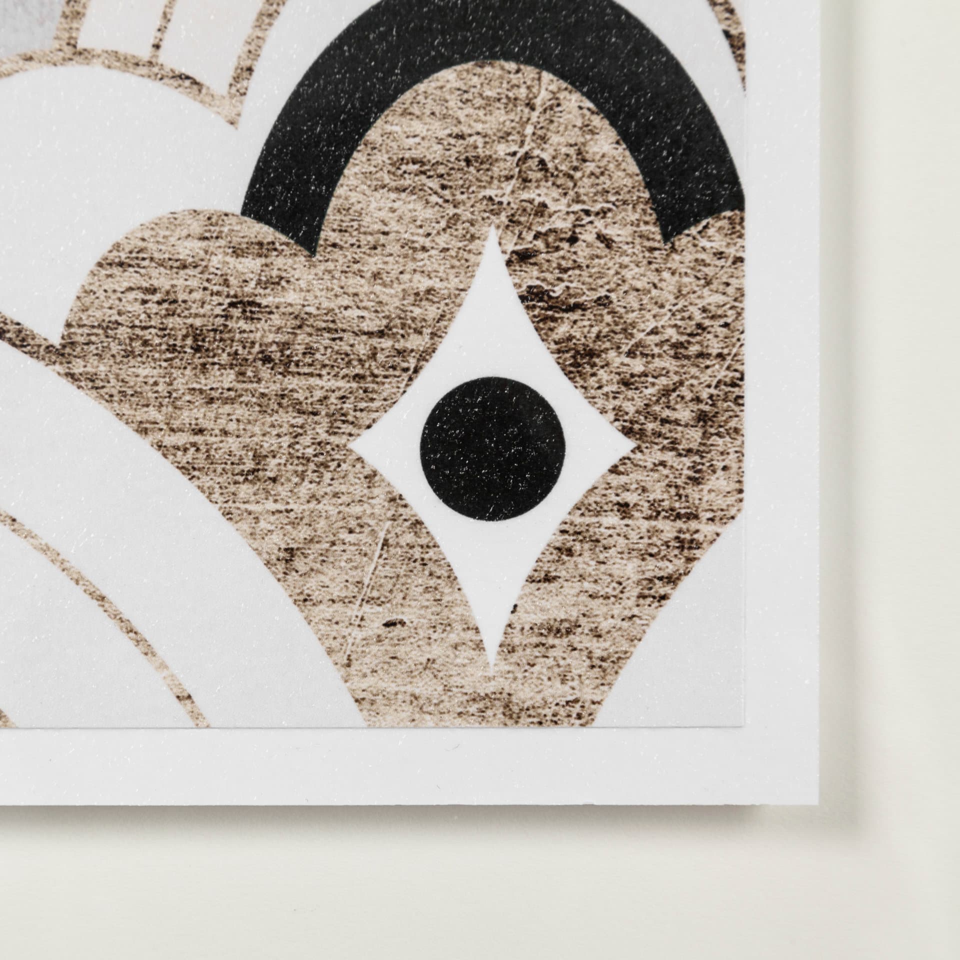 Deco Patterning IV by Victoria Barnes Hand Embellished Textured Framed Art Print Matted under Glass — product photograph