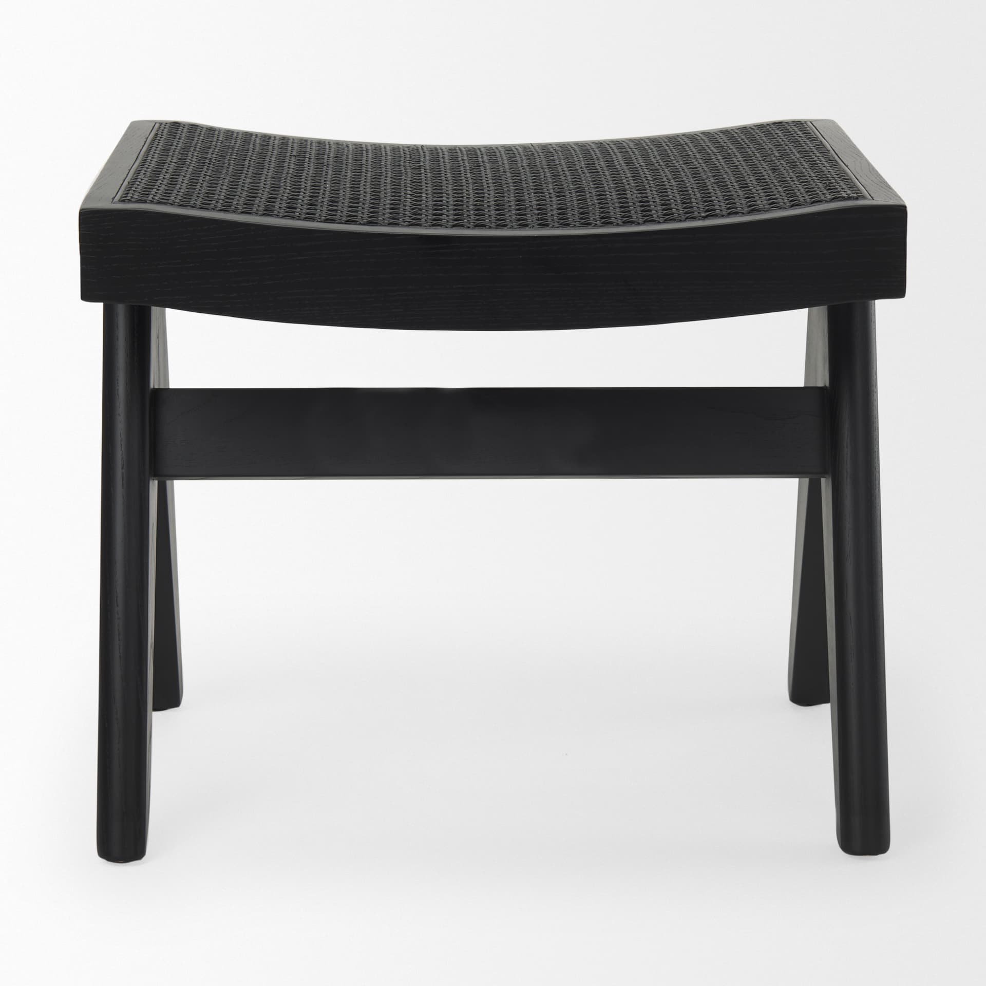 Arvin 21.7L x 17.7W x 18.1H Black Wooden Stool — product photograph