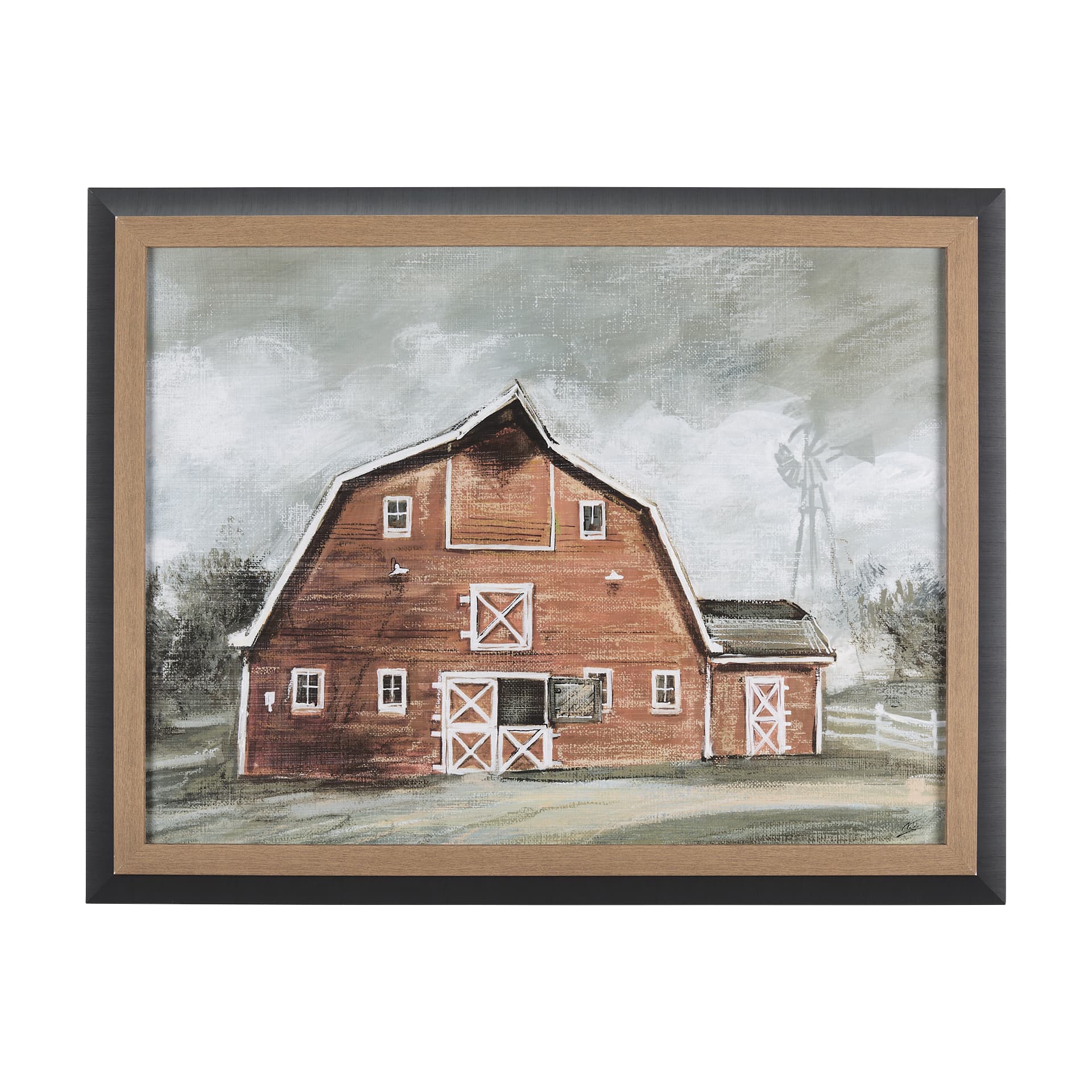 Old Barn IV by Mercana Studio a Hand Embellished Textured Framed Art Print — product photograph