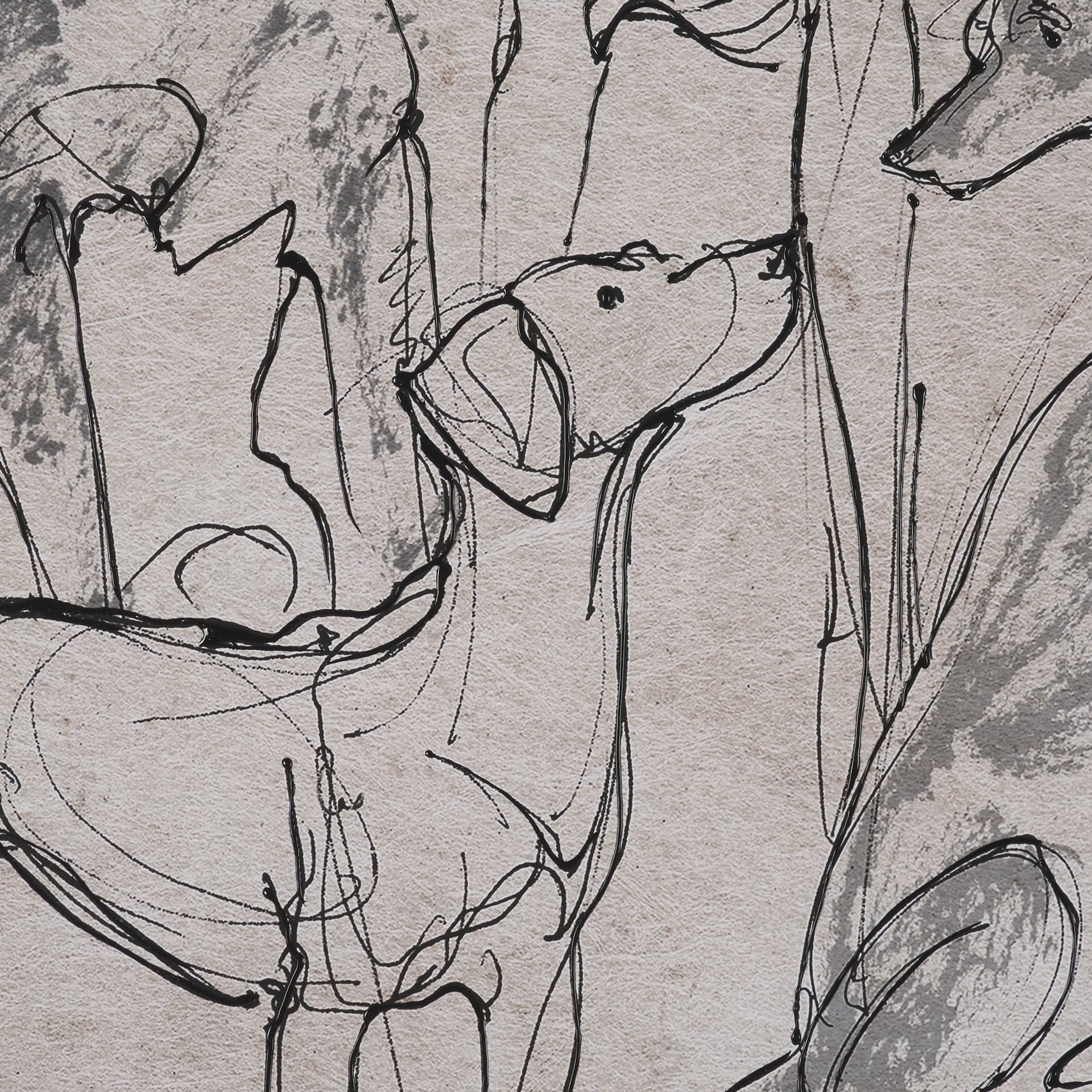 Dog Sketches II by Mercana Studio Hand Embelished Framed Artwork Matted under Glass — product photograph