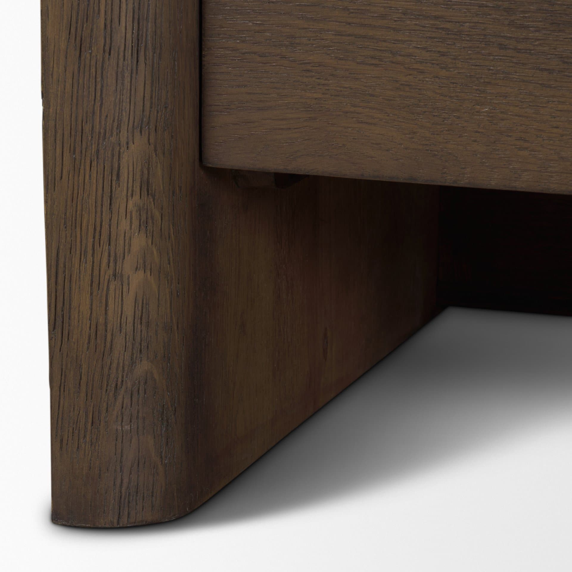 Belford 6-Drawer Dark Brown Oak Wood Dresser — product photograph