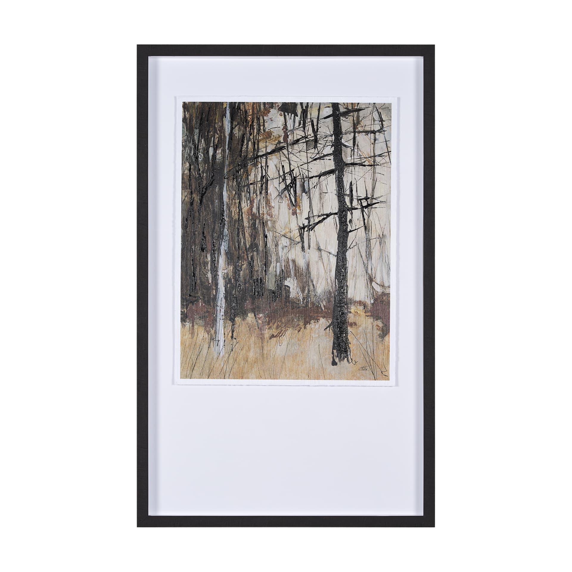 Forest View II by Mercana Studio a Hand Embellished Textured Framed Art Print Matted under Glass — product photograph
