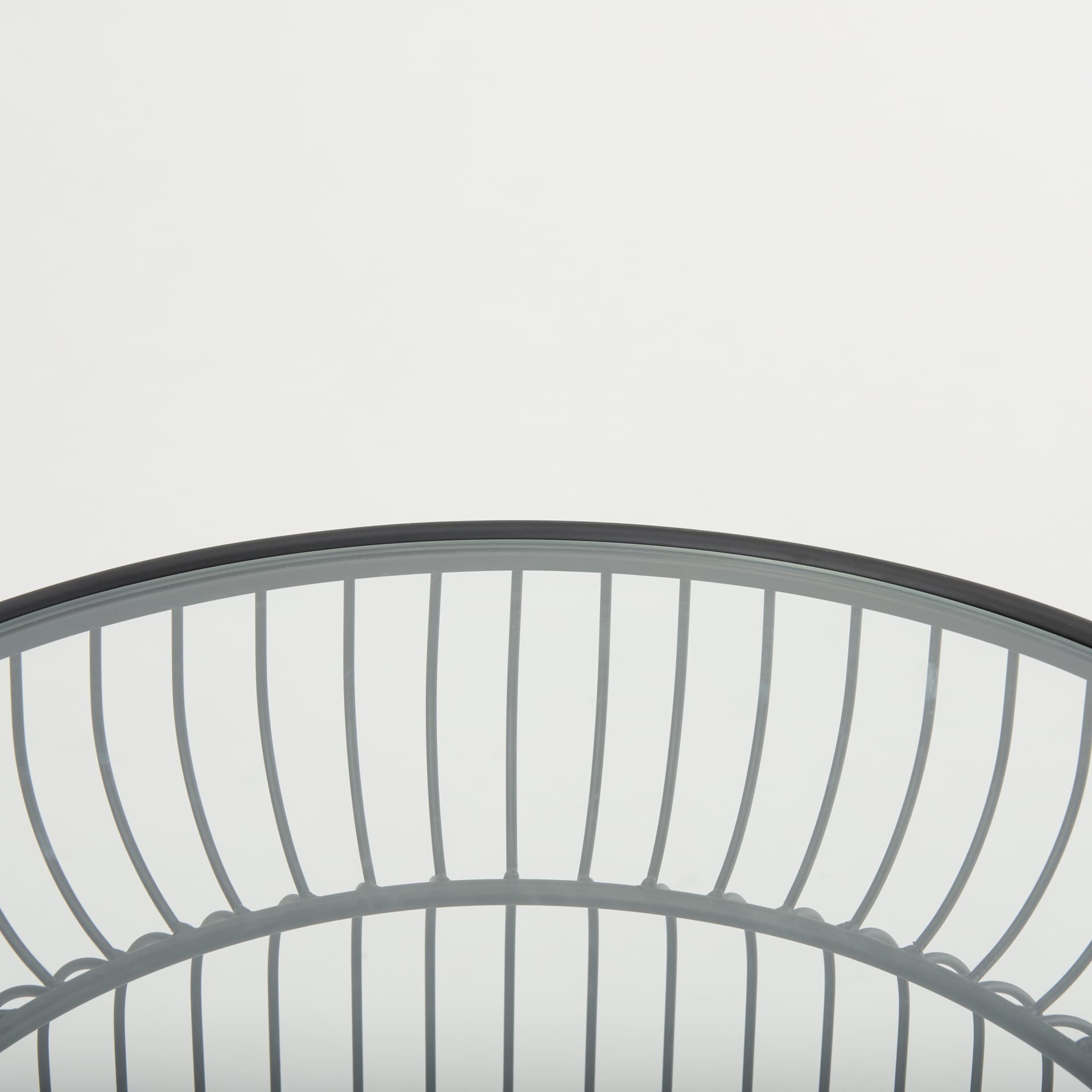 Shani Set of 2 Round, Black Metal w/ Glass, Accent Tables — product photograph