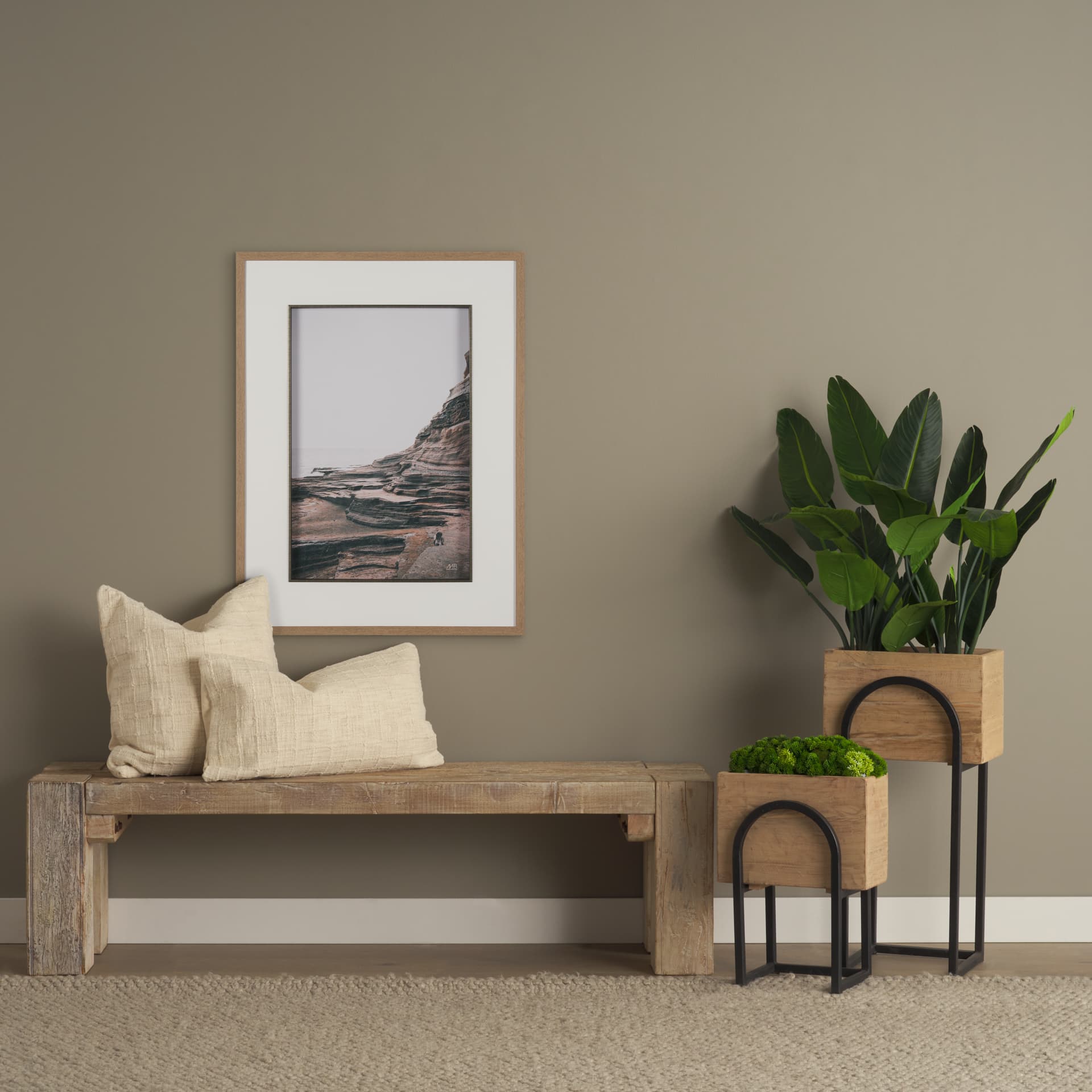 McArthur Whitewash Reclaimed Wood Bench — product photograph