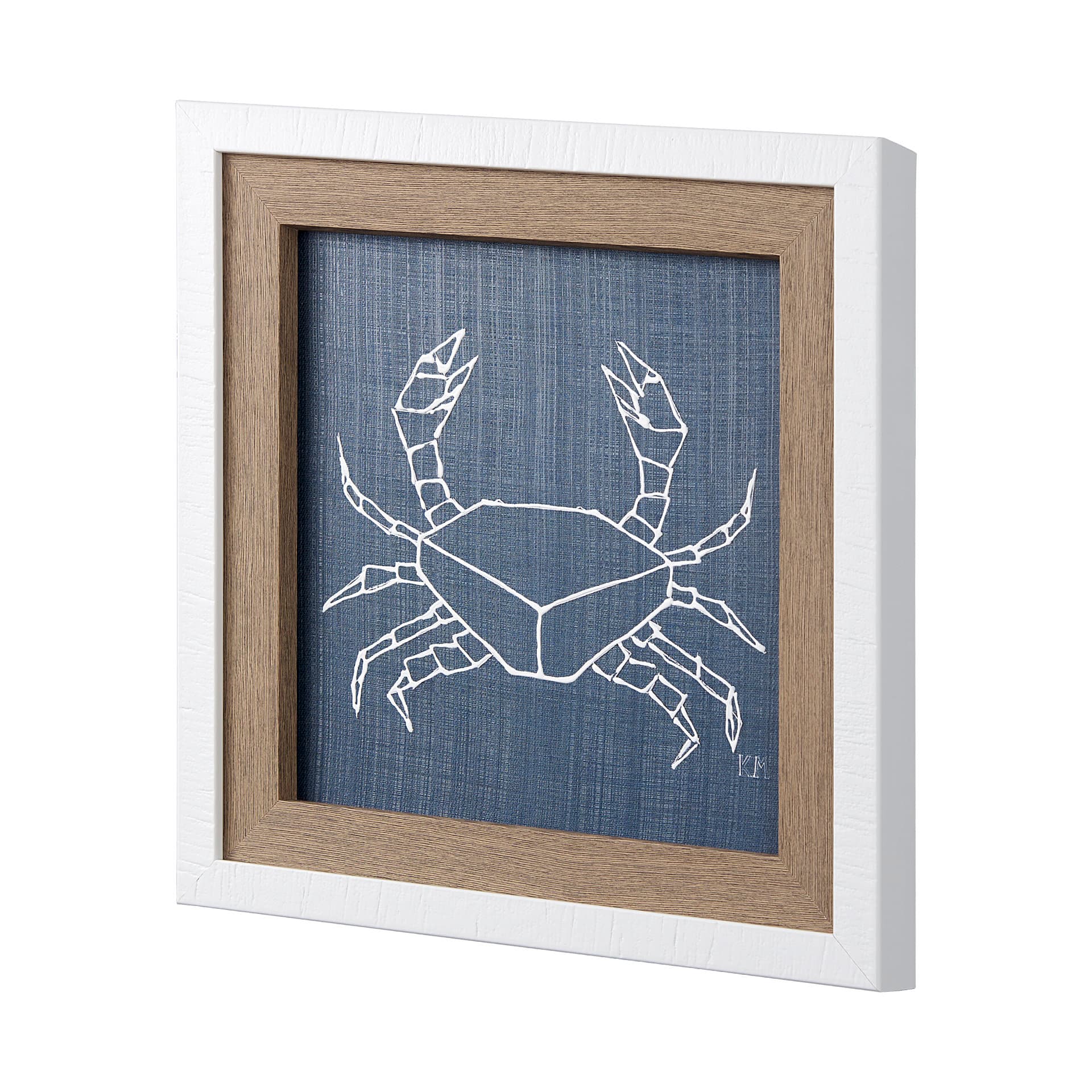 Dimegemess Crab I by Mercana Studio a Hand Embellished Textured Framed Art Print — product photograph