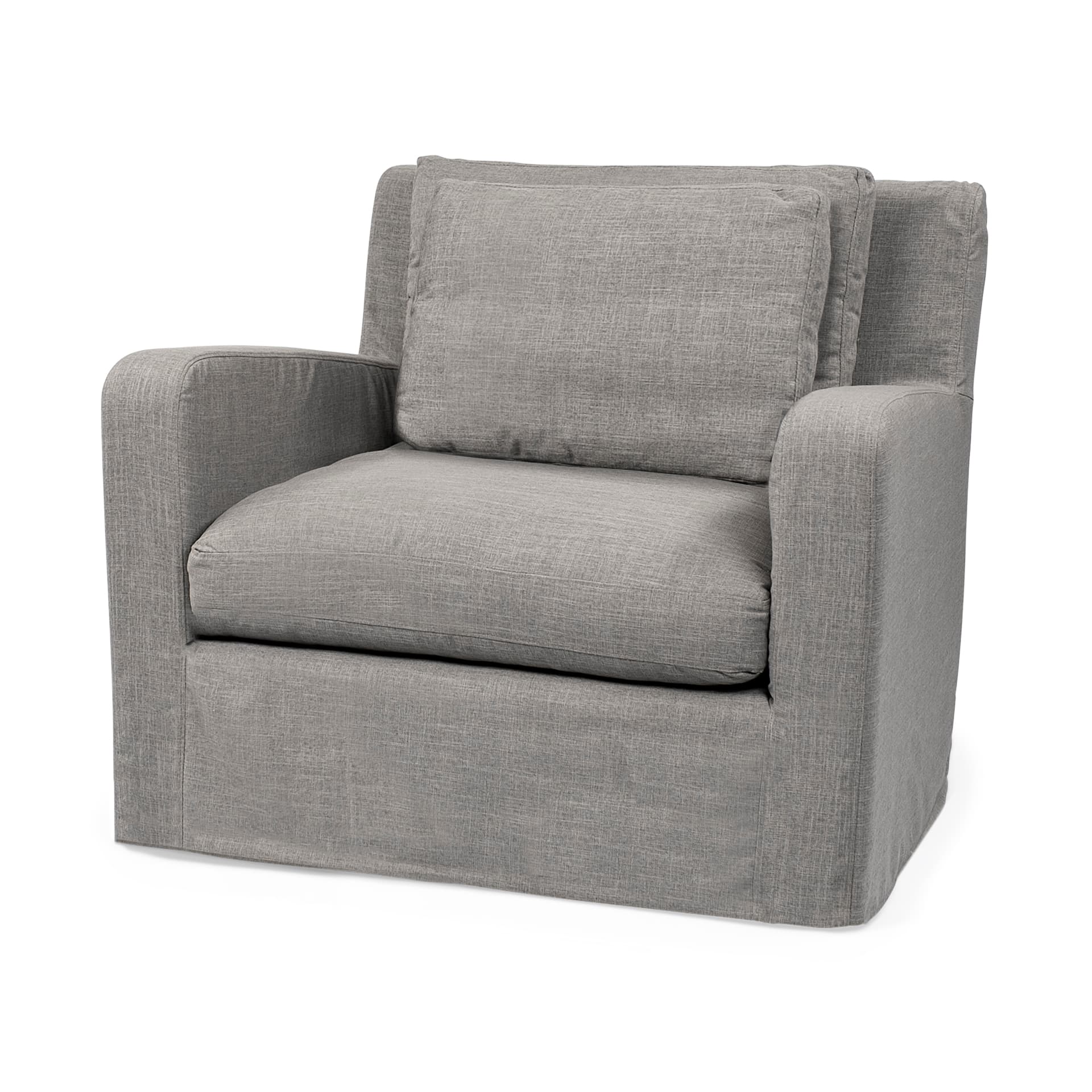 Denly III 38 X 38.25 X 34.5 Flint Gray Slipcover Upholstered Arm Chair — product photograph