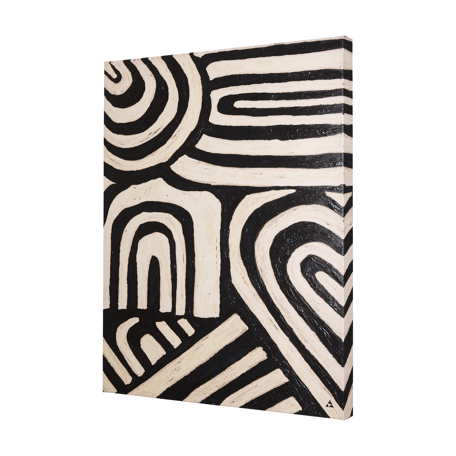 Clay Pattern II by Mercana Studio a Hand Embellished Textured Canvas — product photograph