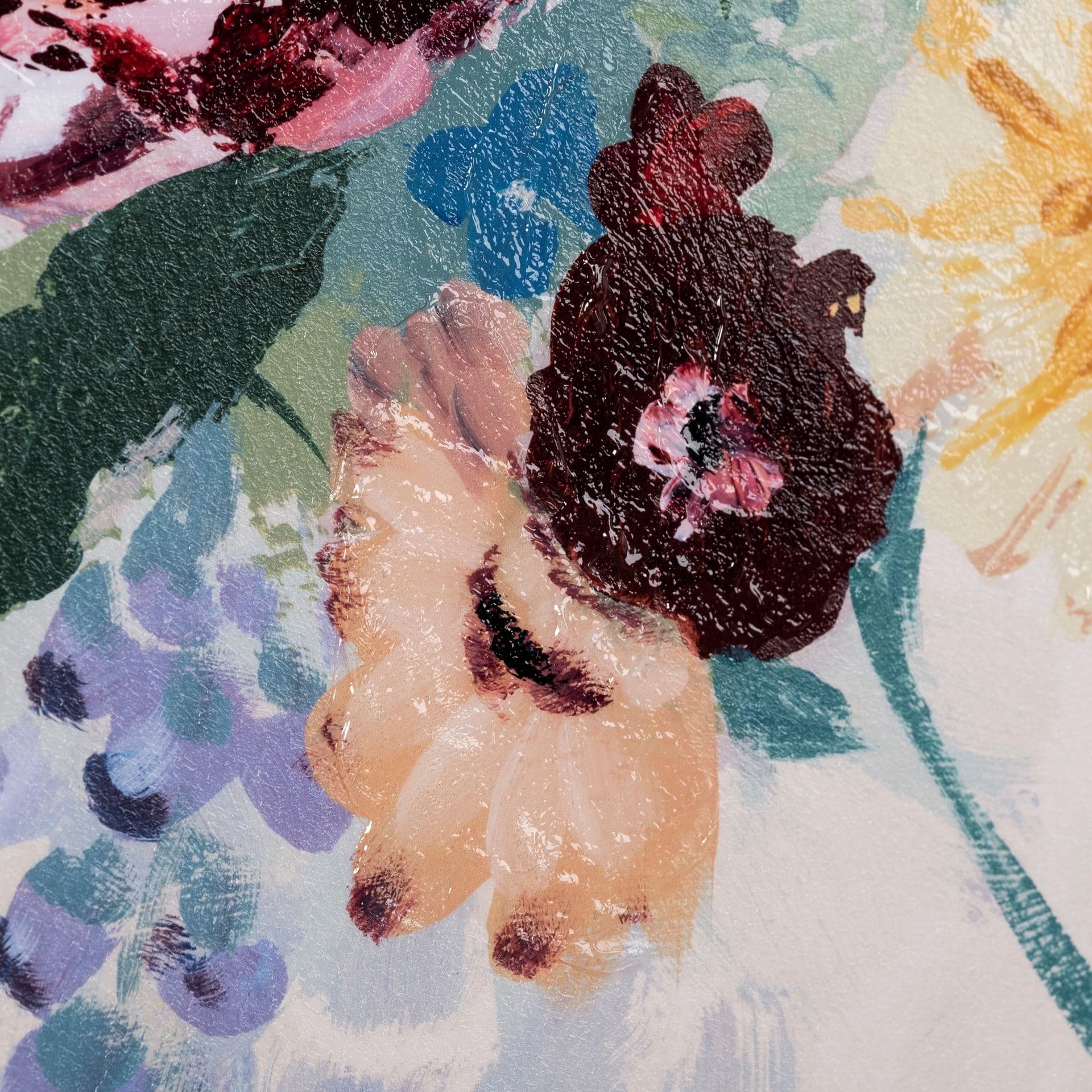 Farmhouse Flowers II by Barbara Fleming a Hand Embellished Textured Framed Art Print — product photograph