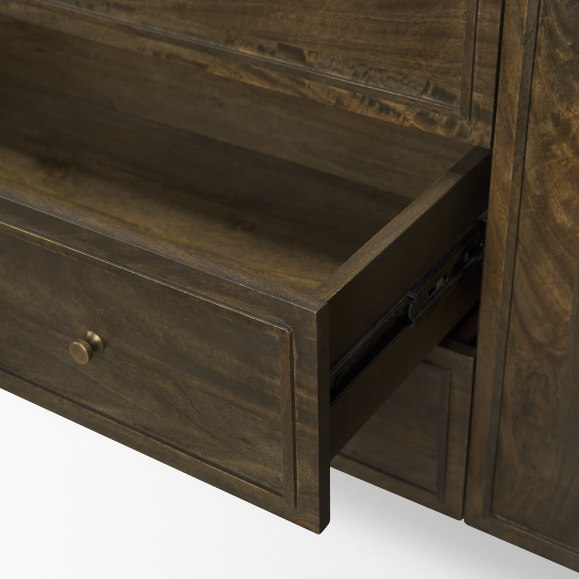 Phil Dark Brown Wood 2 Door 3 Drawer Closed Sideboard — product photograph