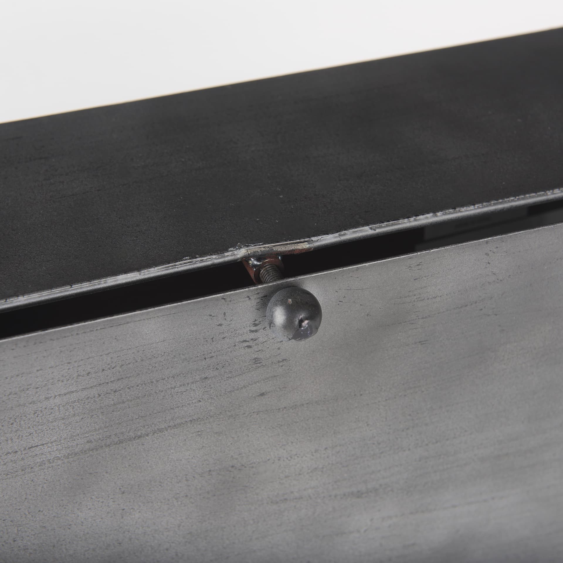 Harvey 13.0L x 4.5W x 8.1H Black Metal and Wood Rectangular Table Clock — product photograph