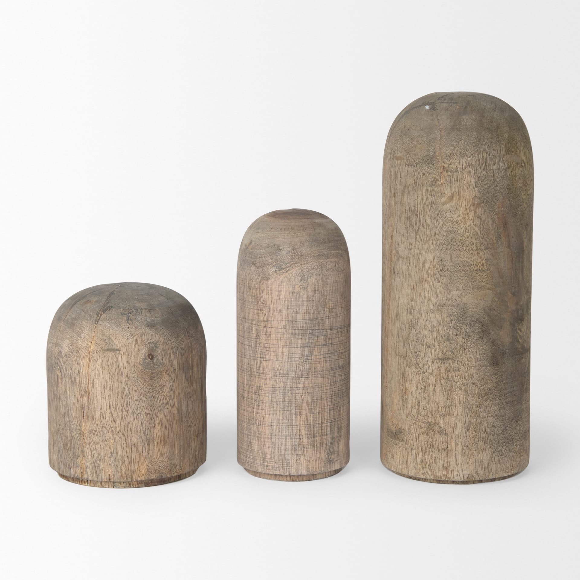 Knox Medium Gray-Wash Wood Decorative Object — product photograph