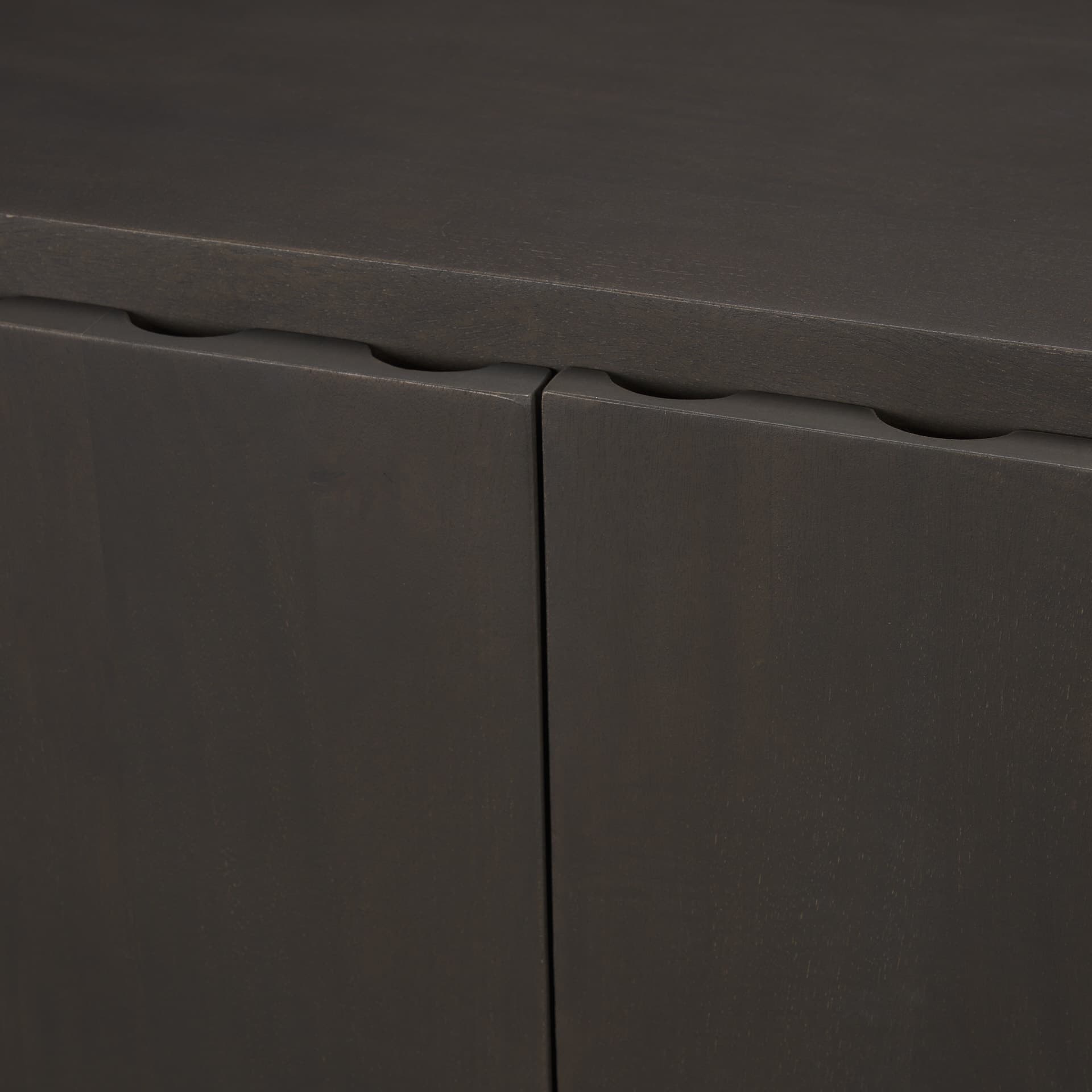 Wagner Dark Brown Wood w/ Arched Design Accent Cabinet — product photograph