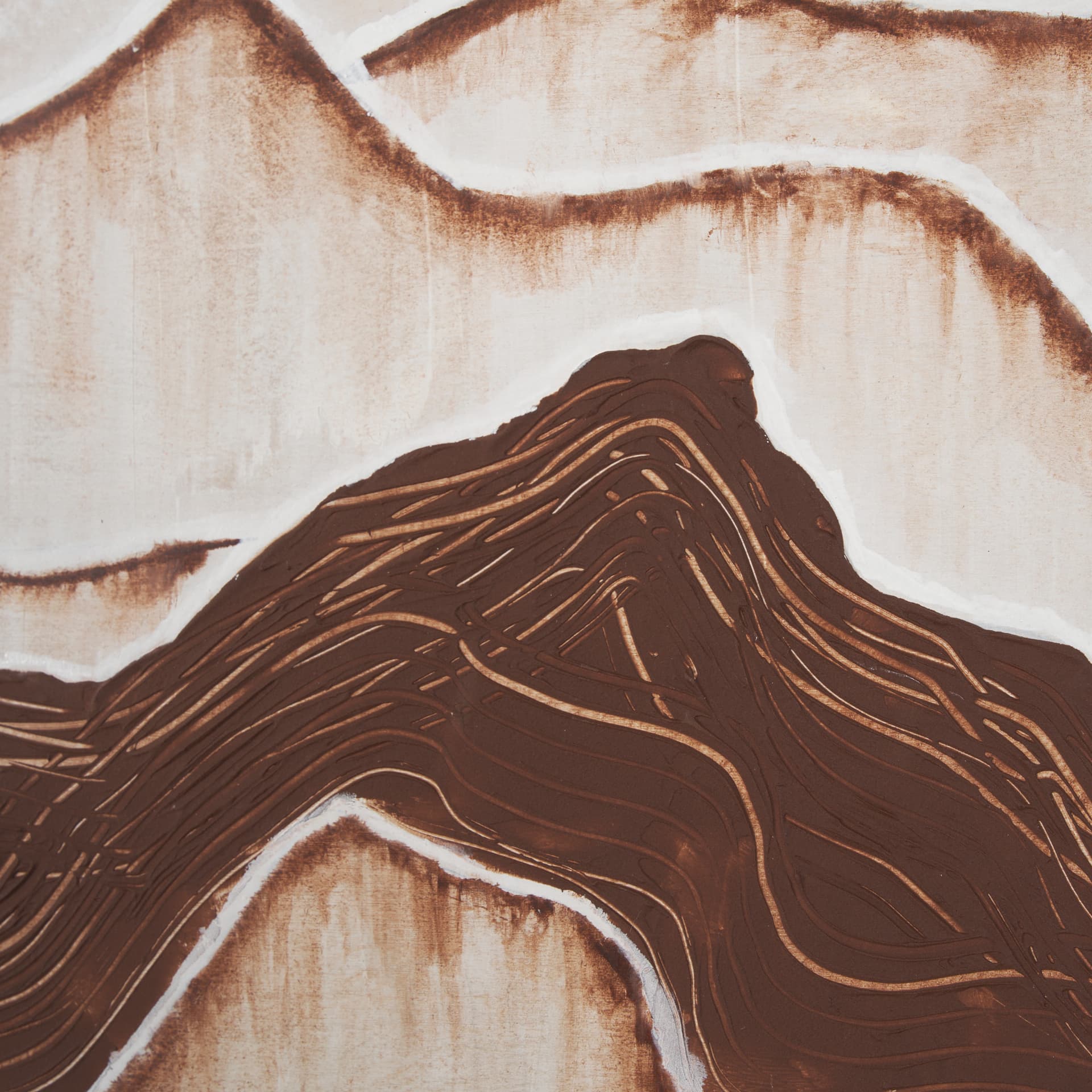Red Rock View I by Studio M a handmade Original Framed 3D Textured Artwork under Glass — product photograph