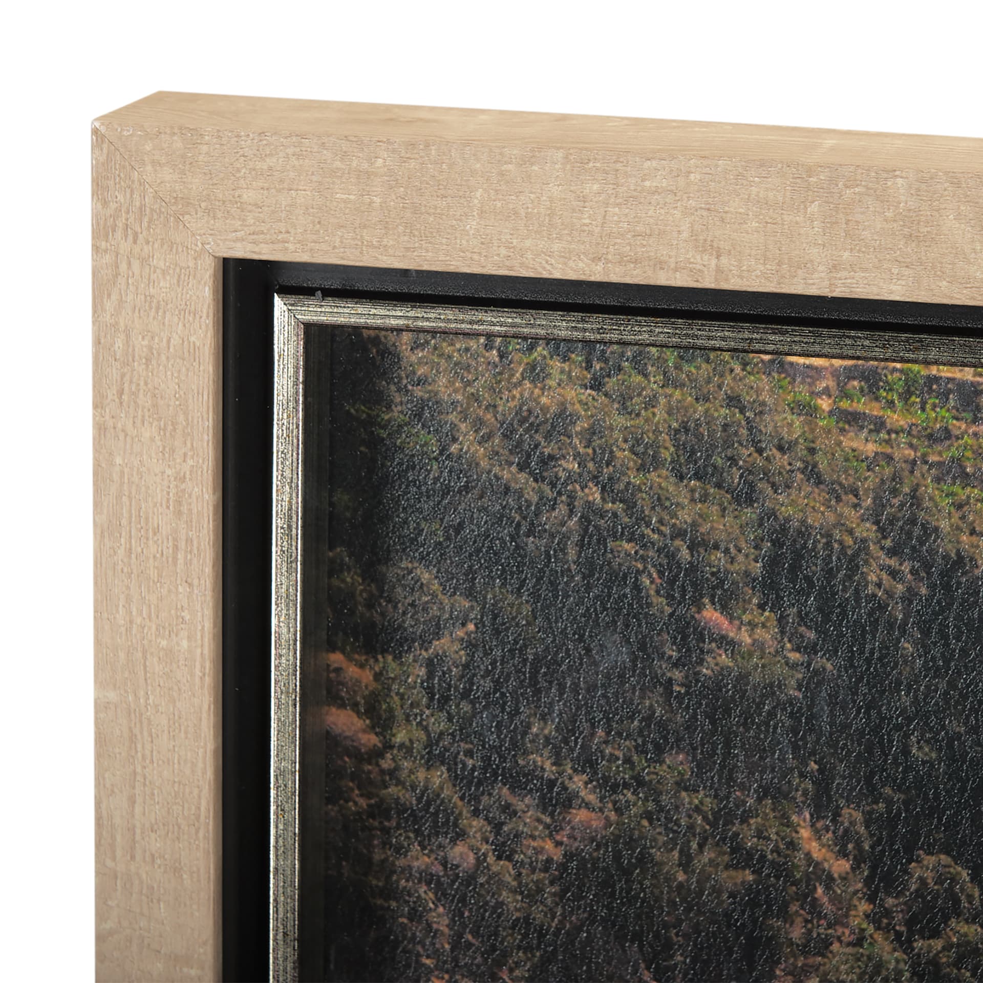 Cliffside View by Mercana Studio a Hand Embellished Textured Framed Art Photo Matted under Glass — product photograph