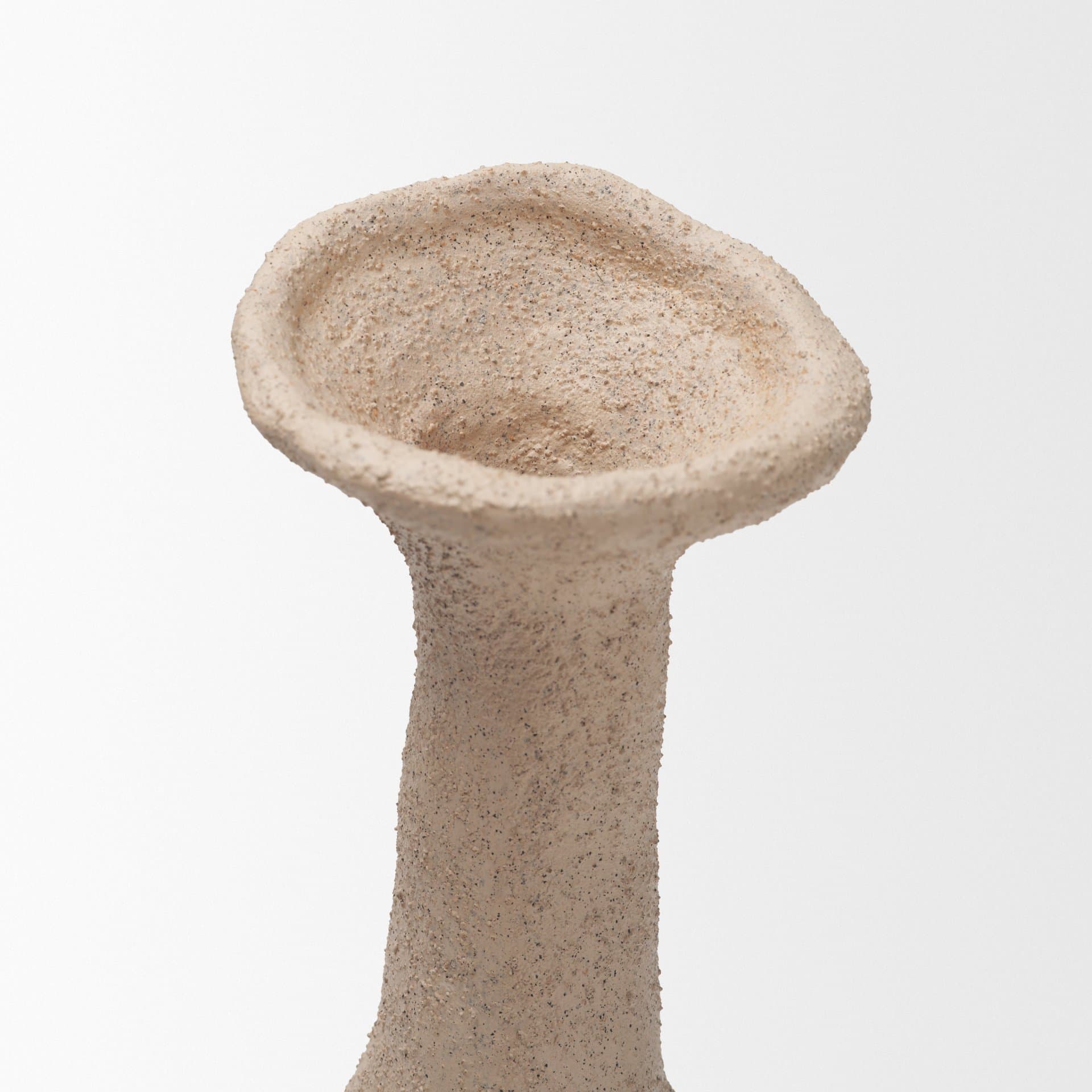 Runa Small Taupe Ceramic Rustic Decorative Bottle — product photograph