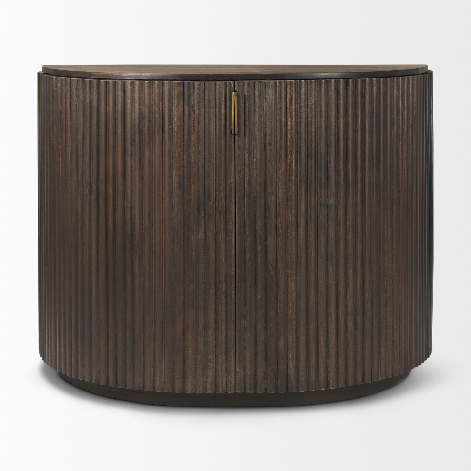 Terra Fluted Dark Brown 2-Door Accent Cabinet — product photograph