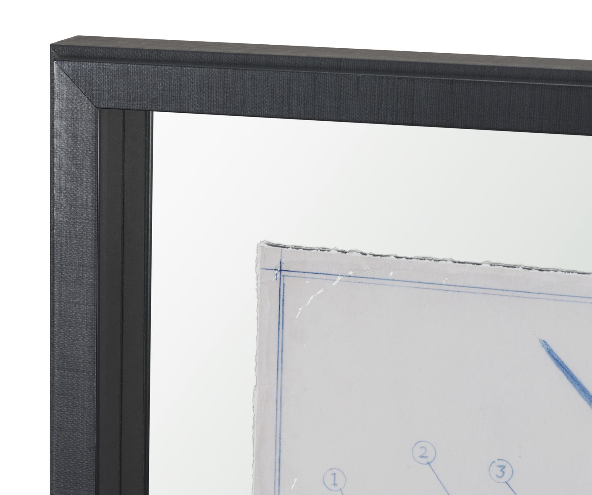 Airplane Mechanical Sketch II by Ethan Harper Hand Embellished Framed Art Print Matted under Glass — product photograph