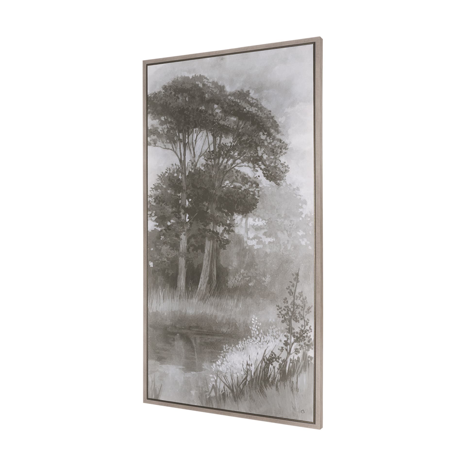 Forest Morning I by Mercana Studio a Hand Embellished Textured Framed Canvas — product photograph