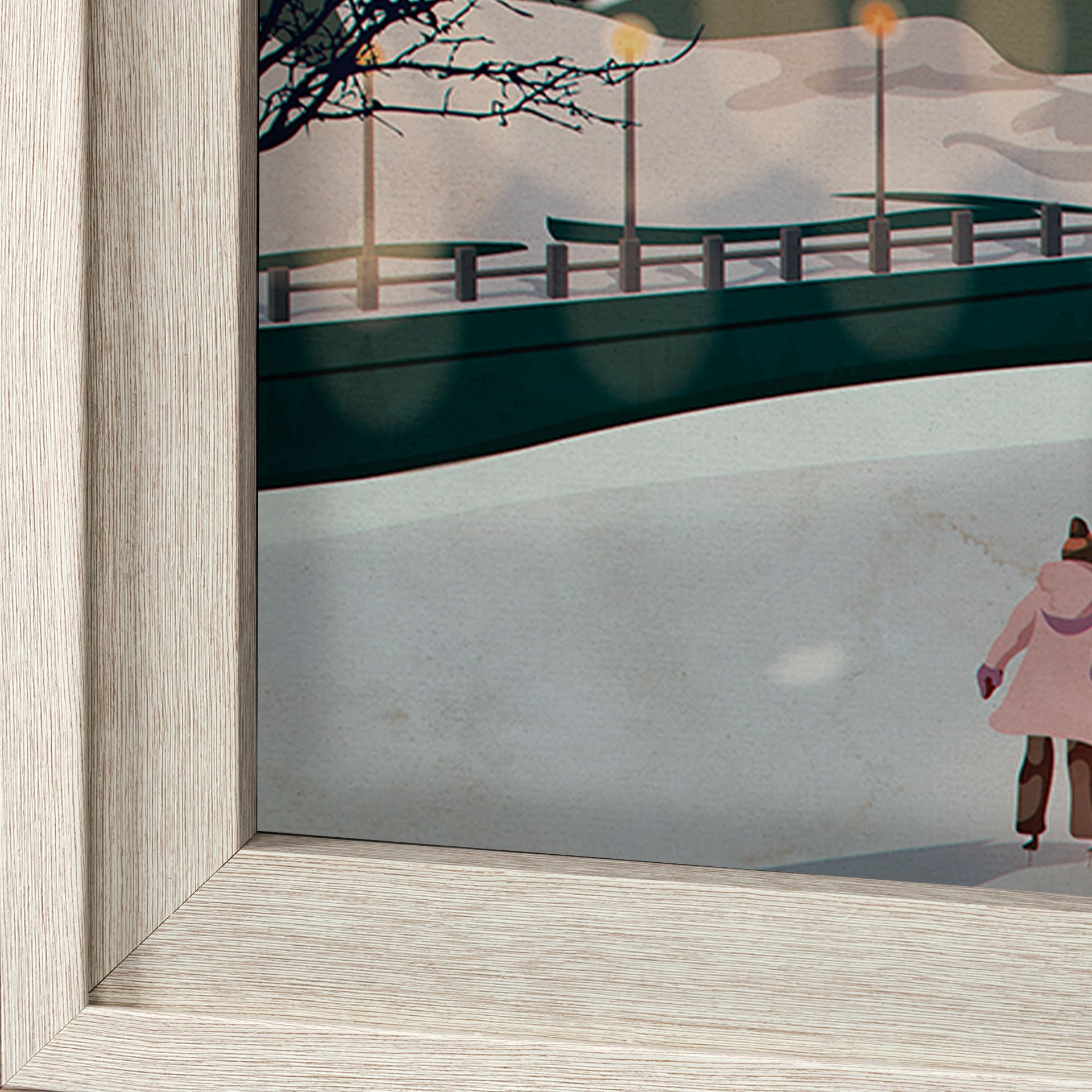 Ottawa Go Canada (XL) by Mercana Studio a Hand Embellished Decograph Framed Art Print under Glass — product photograph