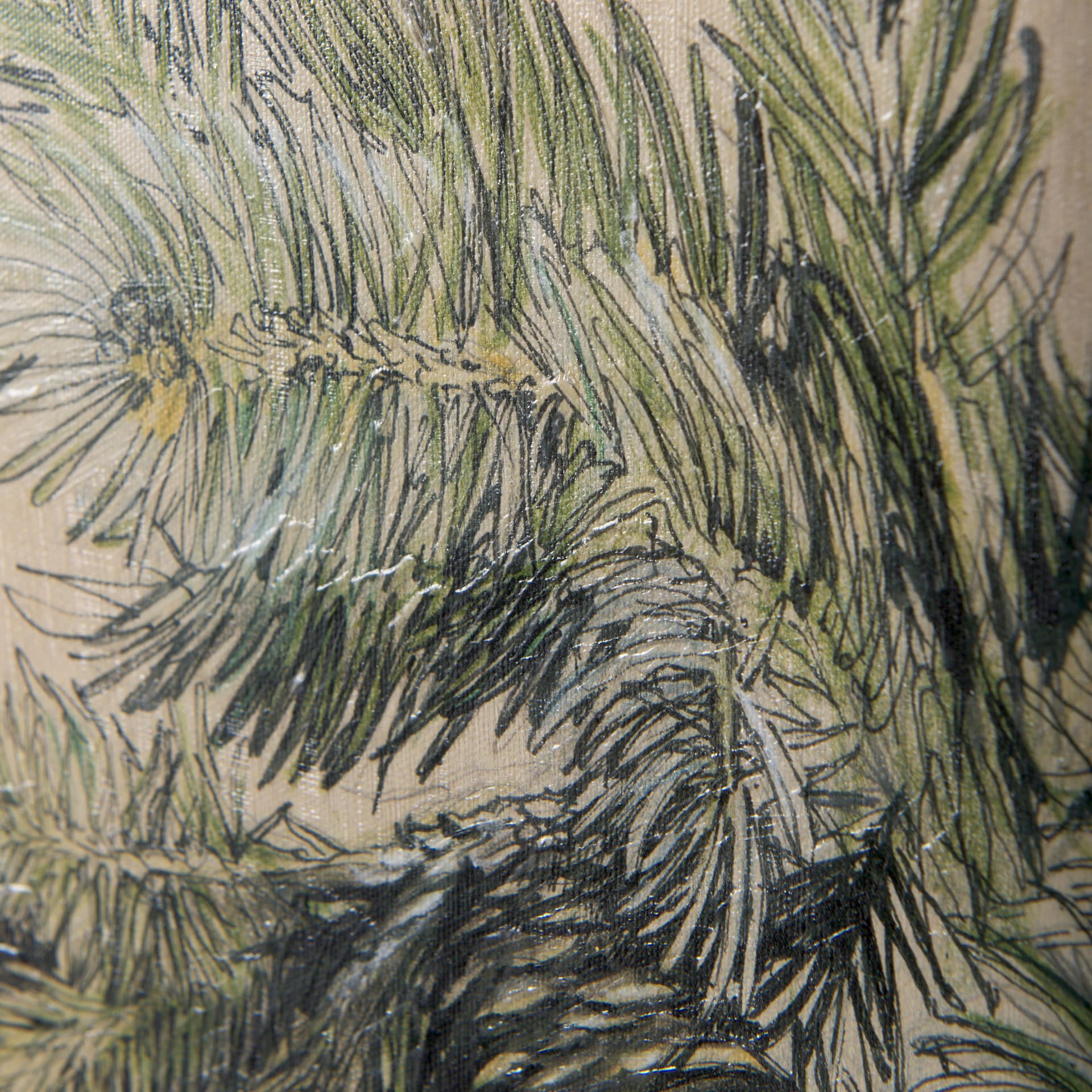 Evergreen collection IV by Victoria a Hand Embellished Textured Canvas — product photograph