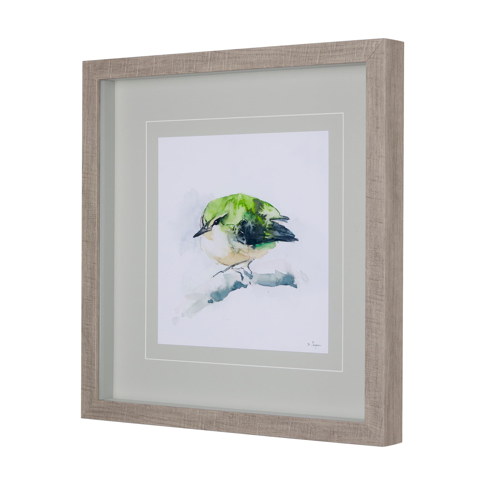 Rifleman I by Mercana Studio a Hand Embellished Textured Framed Art Print Matted under Glass — product photograph