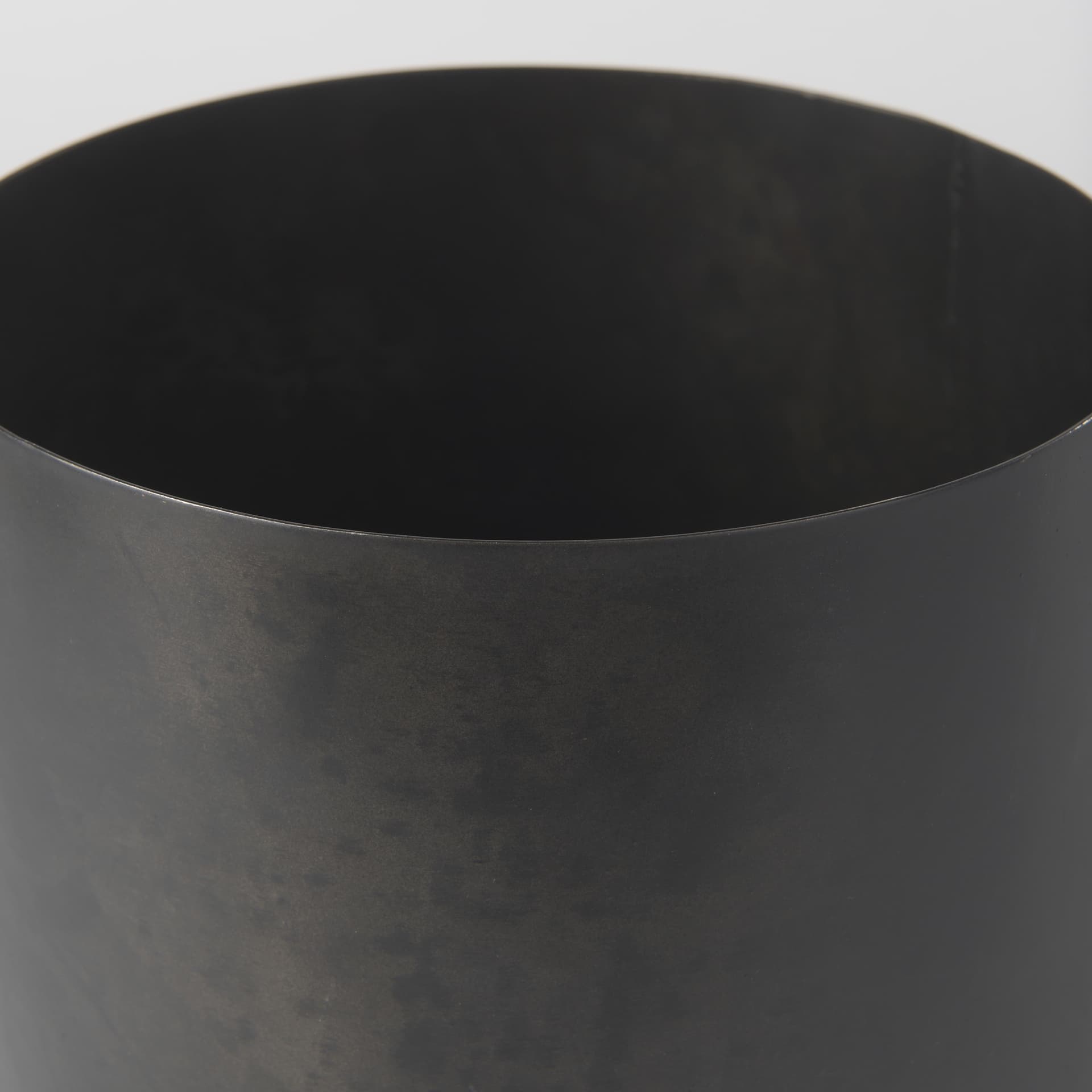 Juno 8.5H Large Black Iron Vase — product photograph