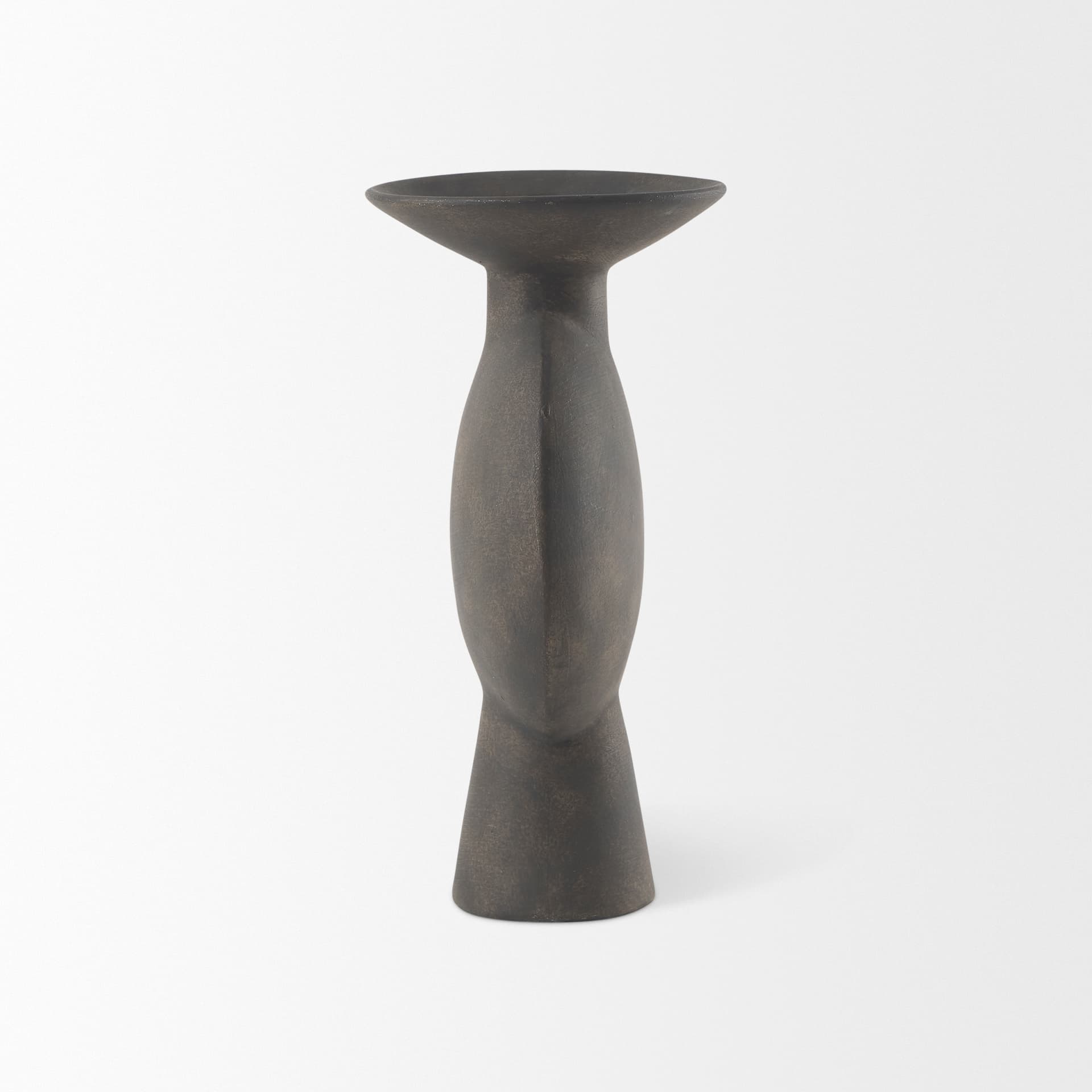 Kaz 6.7L x 5.5W x 11.2H Earthy Brown Ceramic Vase — product photograph