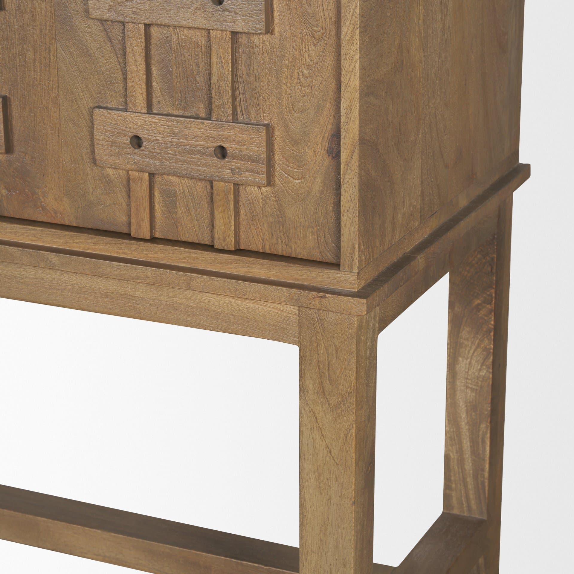 Truss Cool Brown Wood 6 Door Tall Cabinet — product photograph