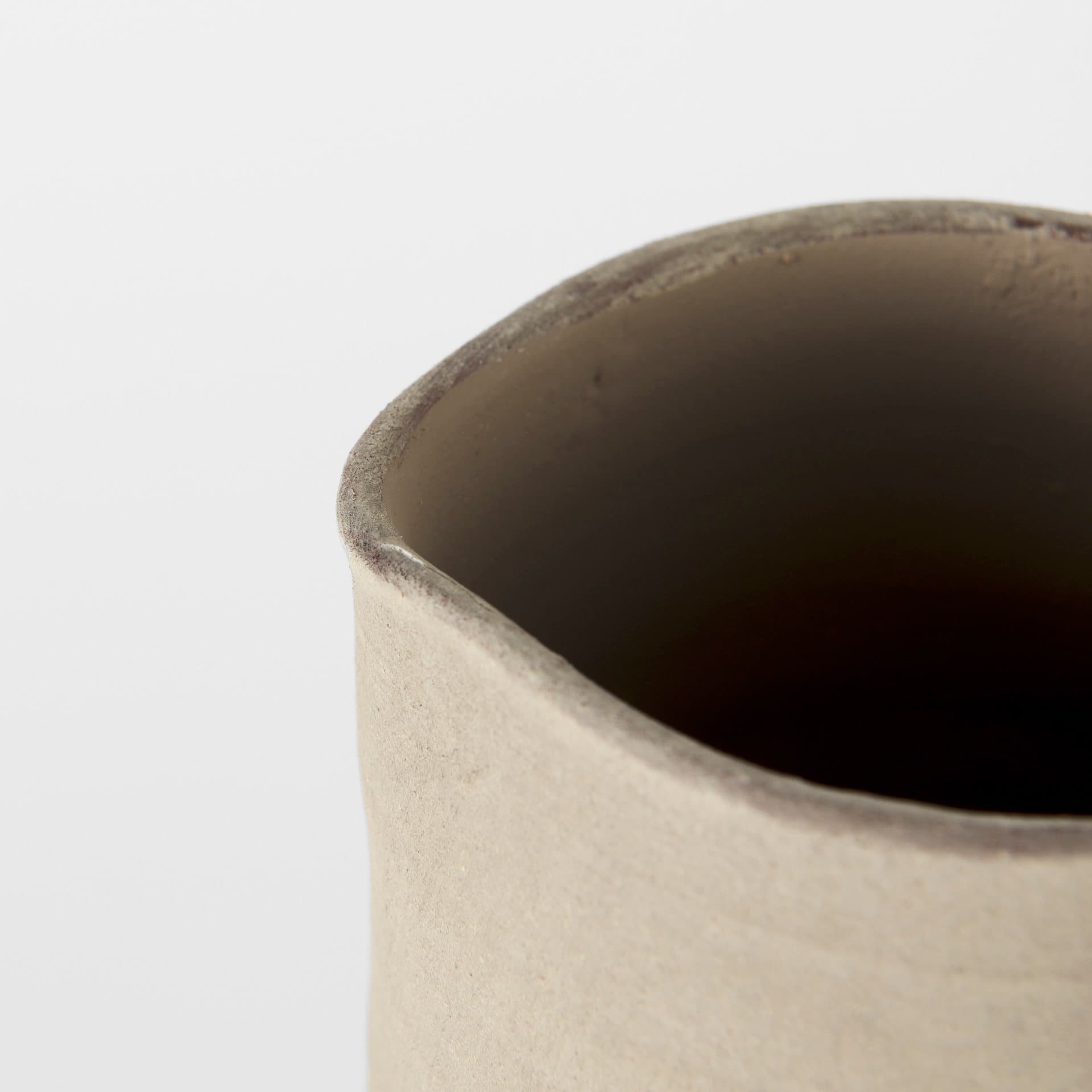 Garand Medium 15H Two-Toned White Natural Ceramic Jug — product photograph