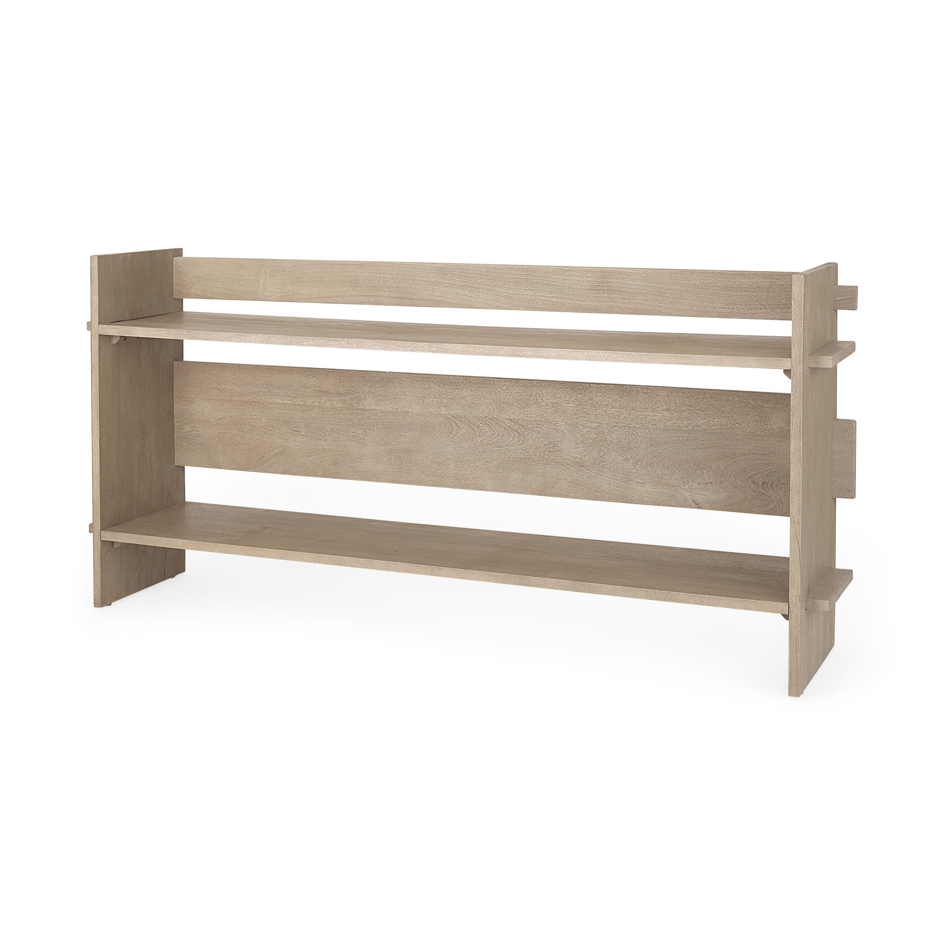 Aida Light Gray Wood Console Table — product photograph