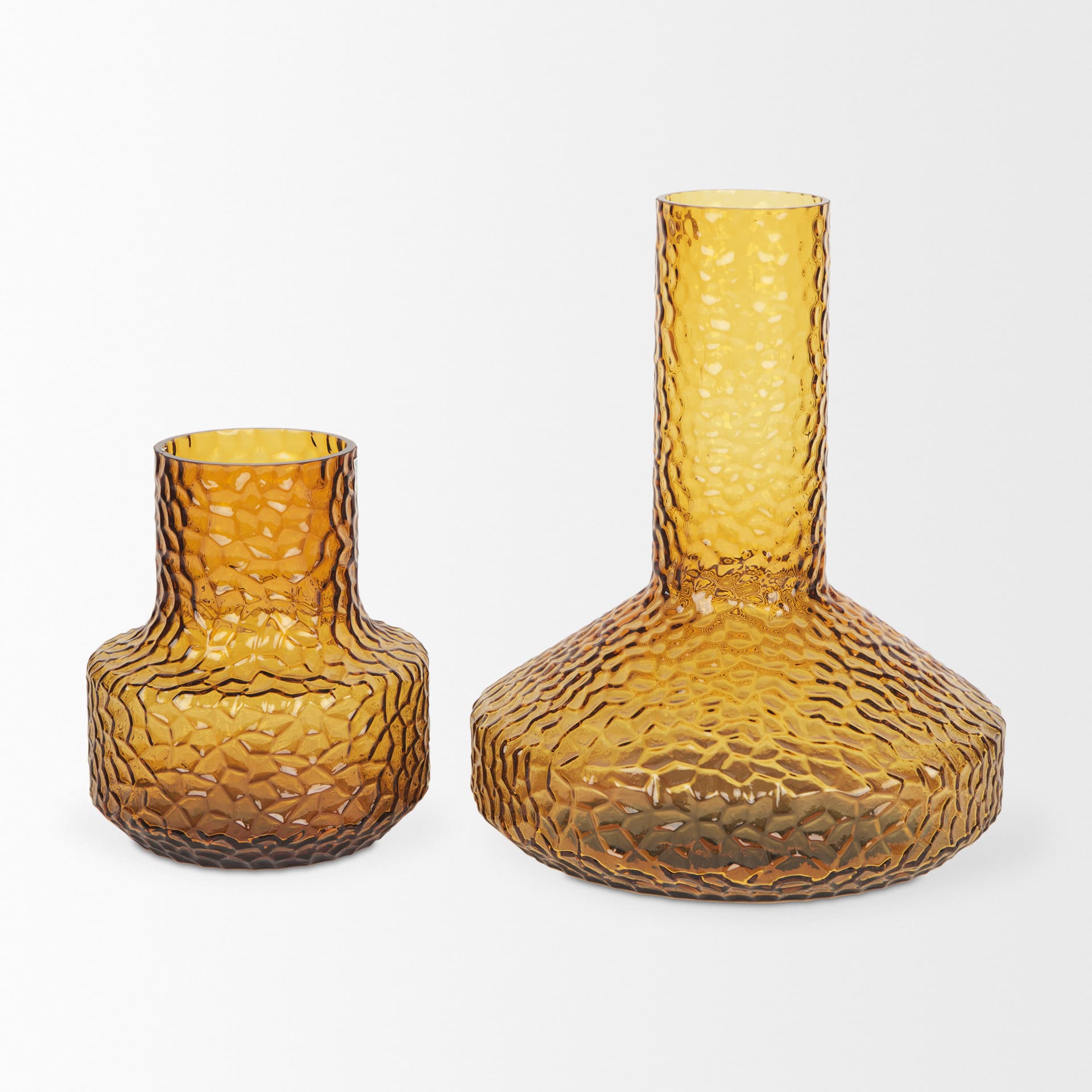Jolene 7" Amber Waterglass Glass Vase — product photograph