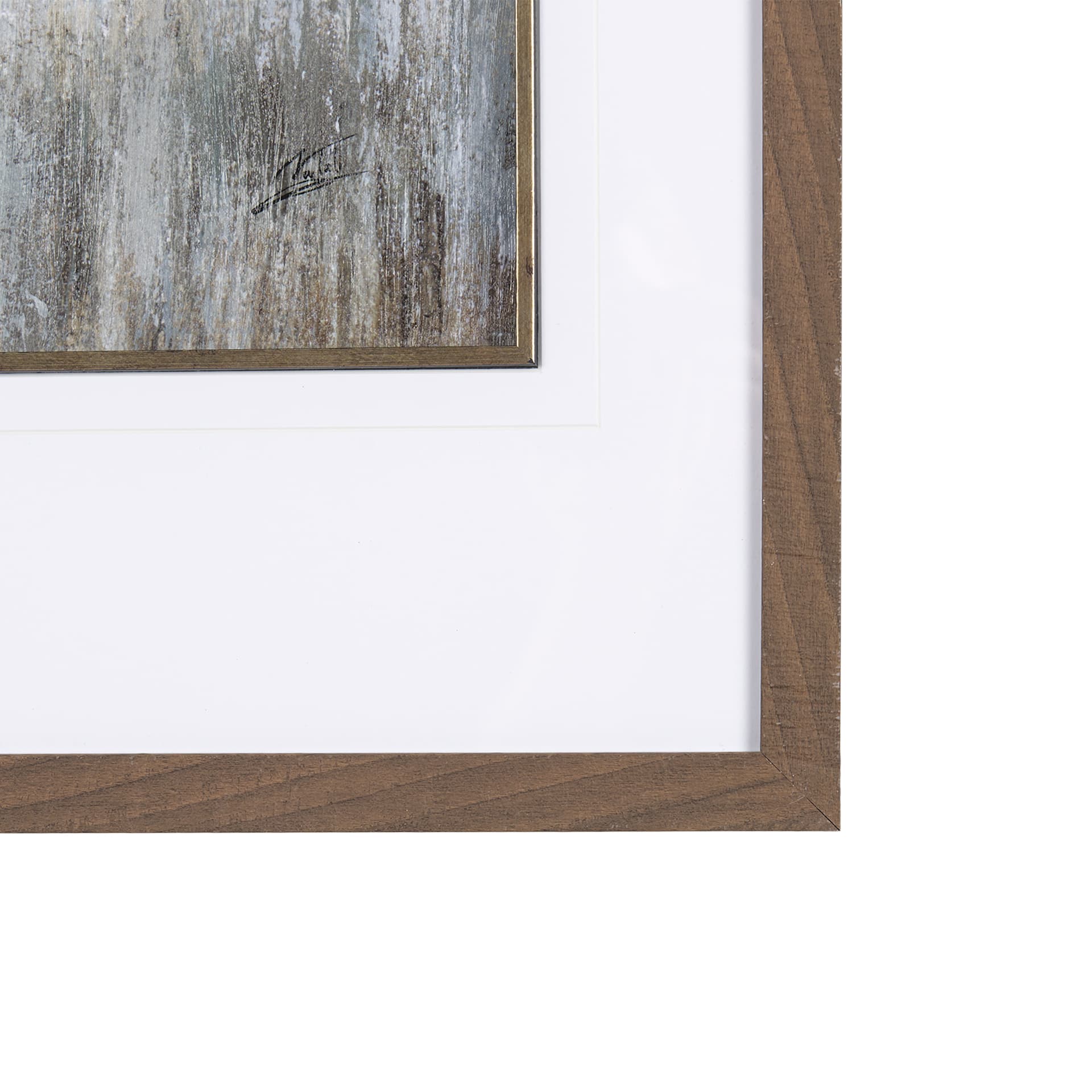 Misty Day I by Mercana Studio a Hand Embellished Textured Framed Art Print Matted under Glass — product photograph