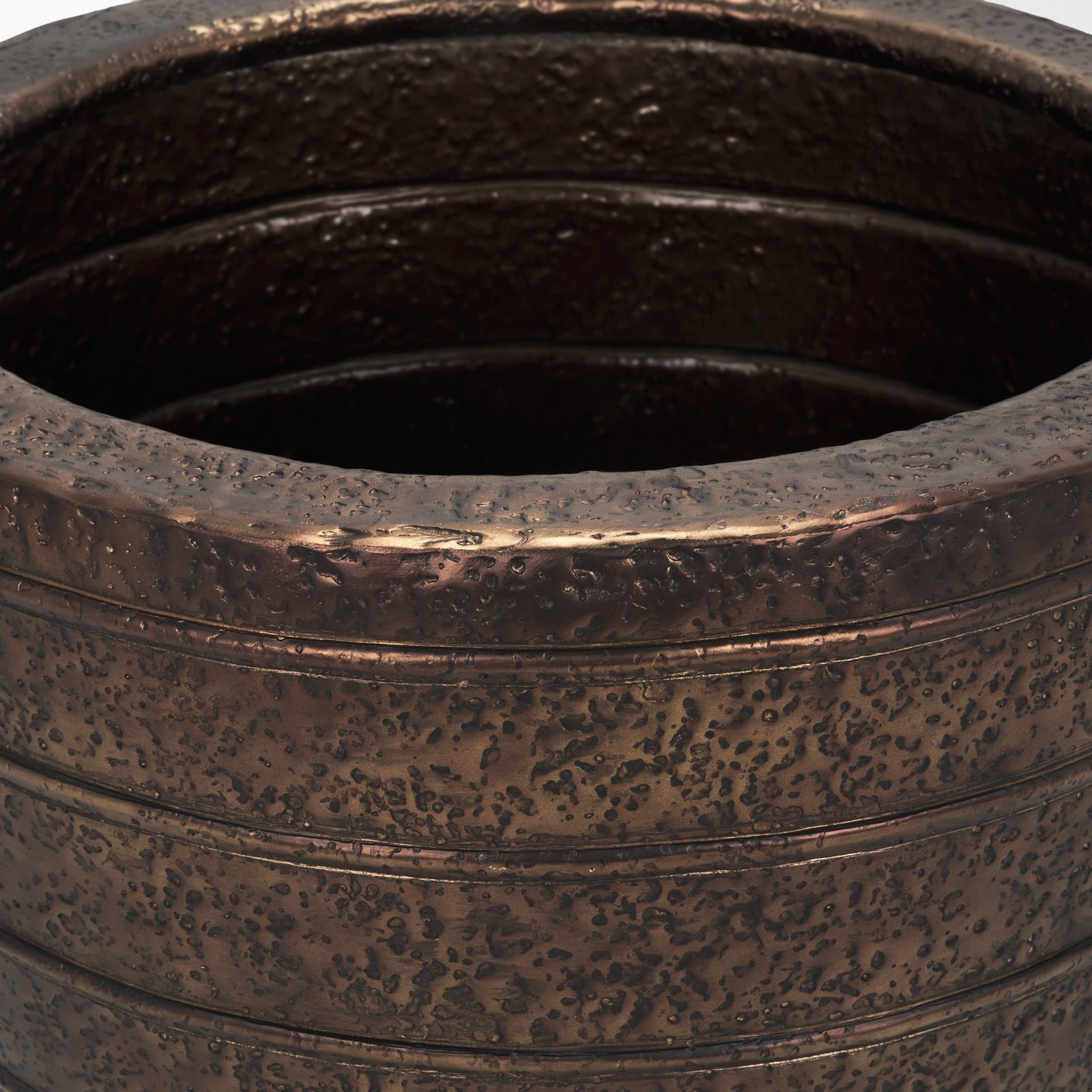 Aivana Large Antiqued Gold Metal Floor Vase — product photograph