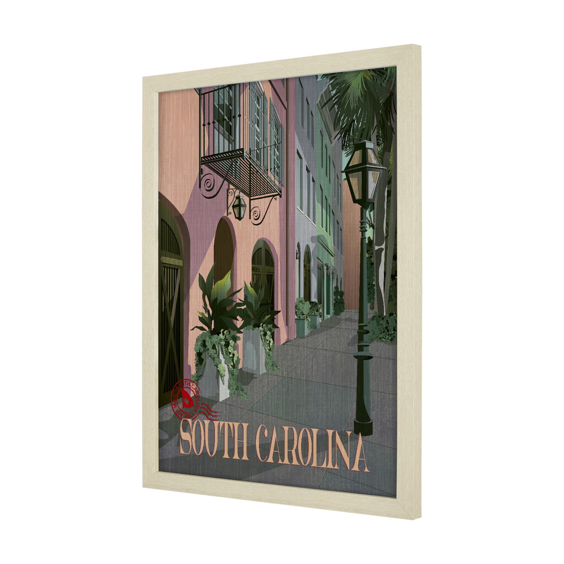 South Carolina Go USA (L) by Mercana Studio a Hand Embellished Decograph Framed Art Print — product photograph